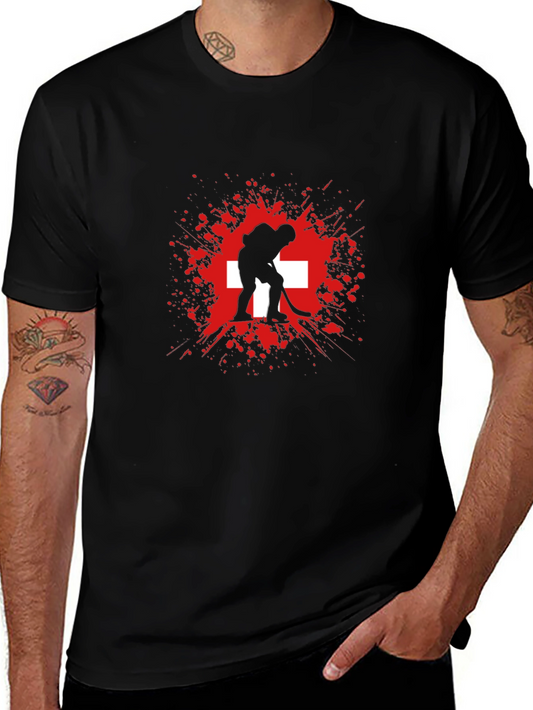 Swiss Hockey T-Shirt - Cool Sporty Design