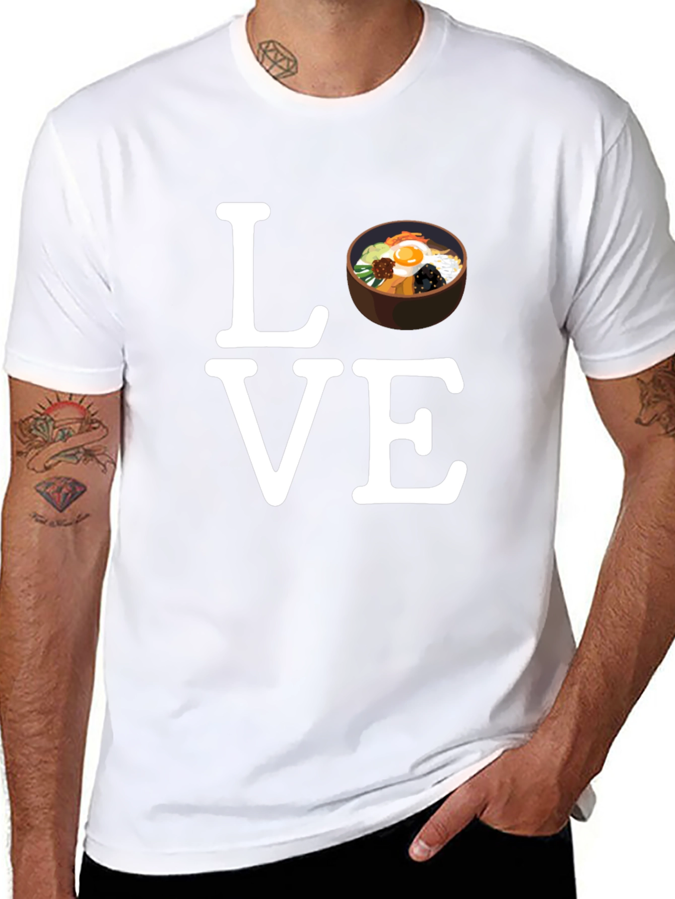 Love Bibimbap Korean Food Graphic T-Shirt