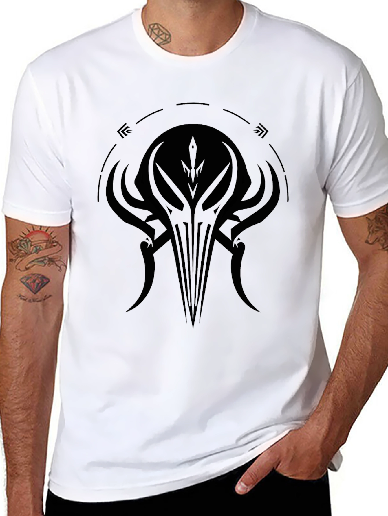 Graphic Tee - Dark Abstract Design