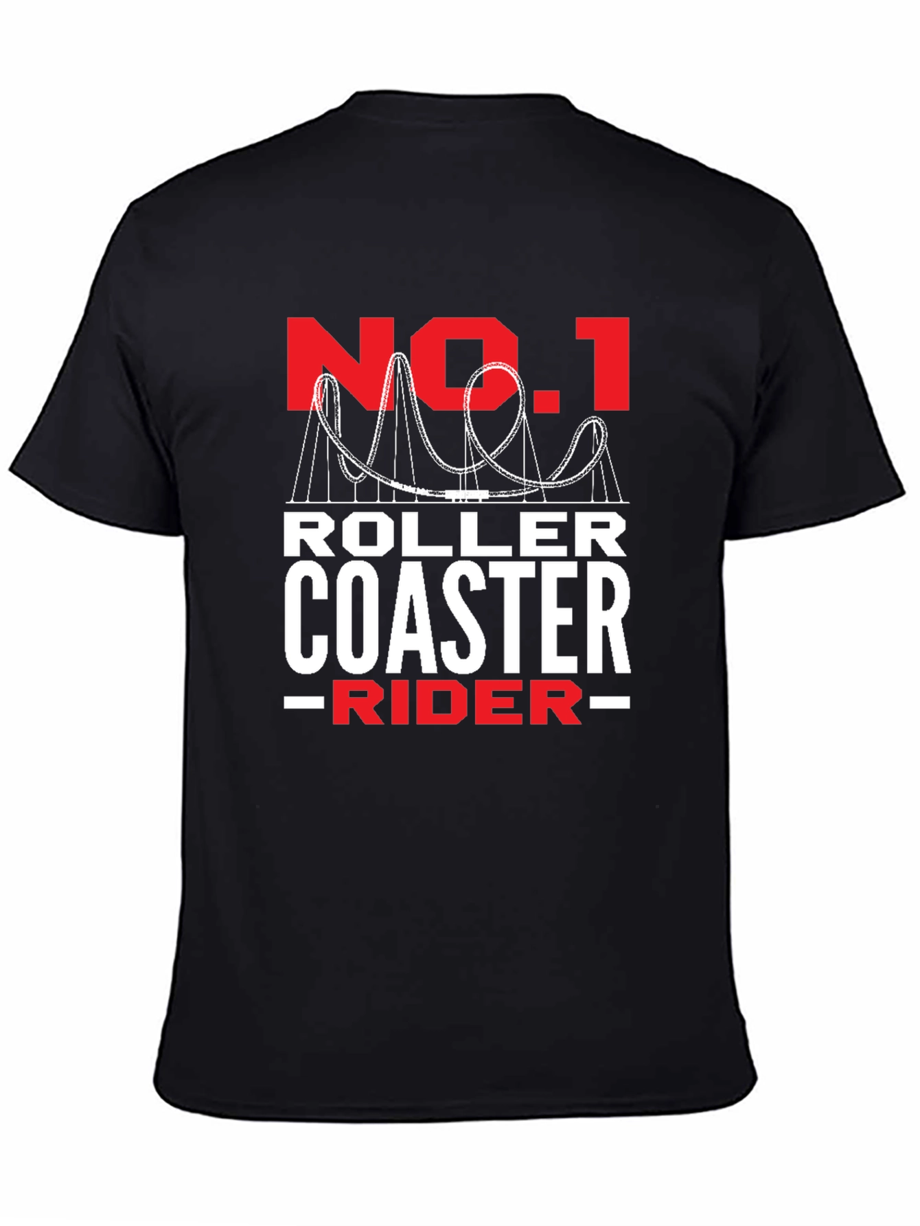 No. 1 Roller Coaster Rider Black Tee