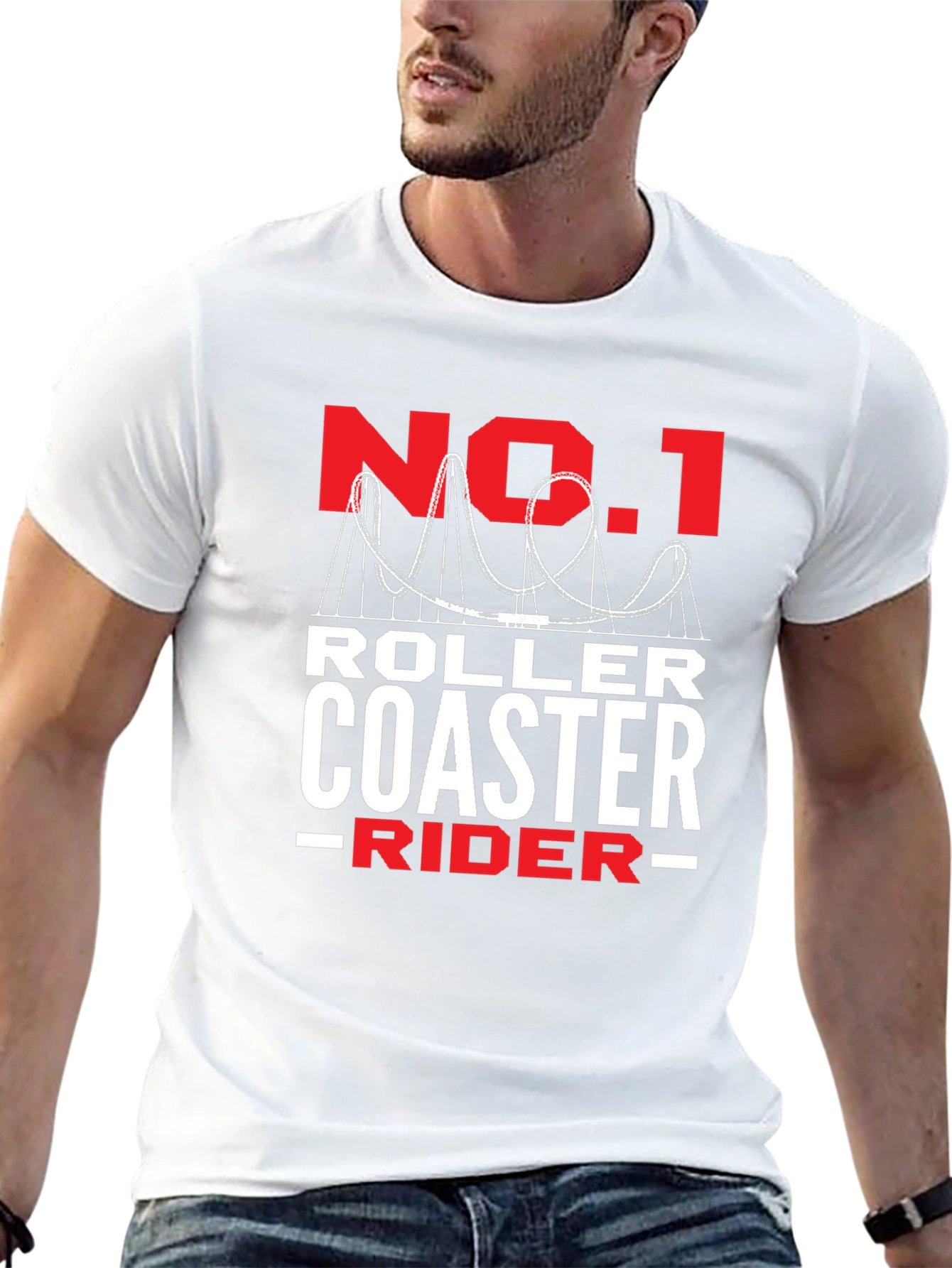 No. 1 Roller Coaster Rider Black Tee