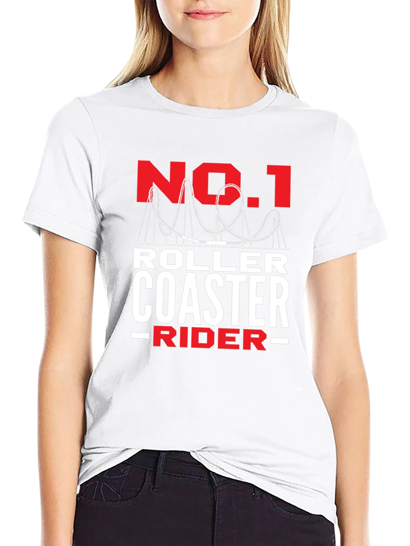 No. 1 Roller Coaster Rider Black Tee