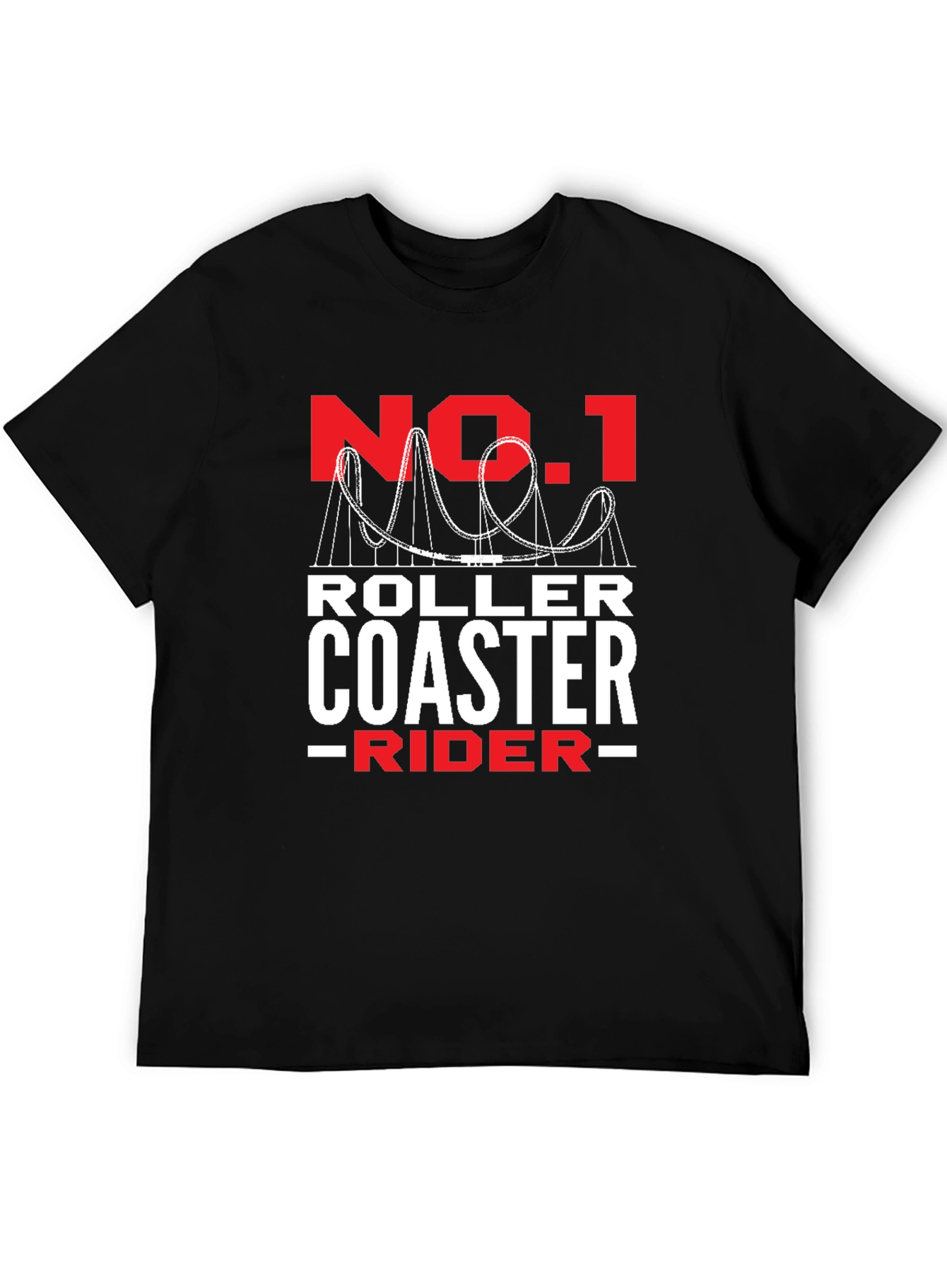 No. 1 Roller Coaster Rider Black Tee