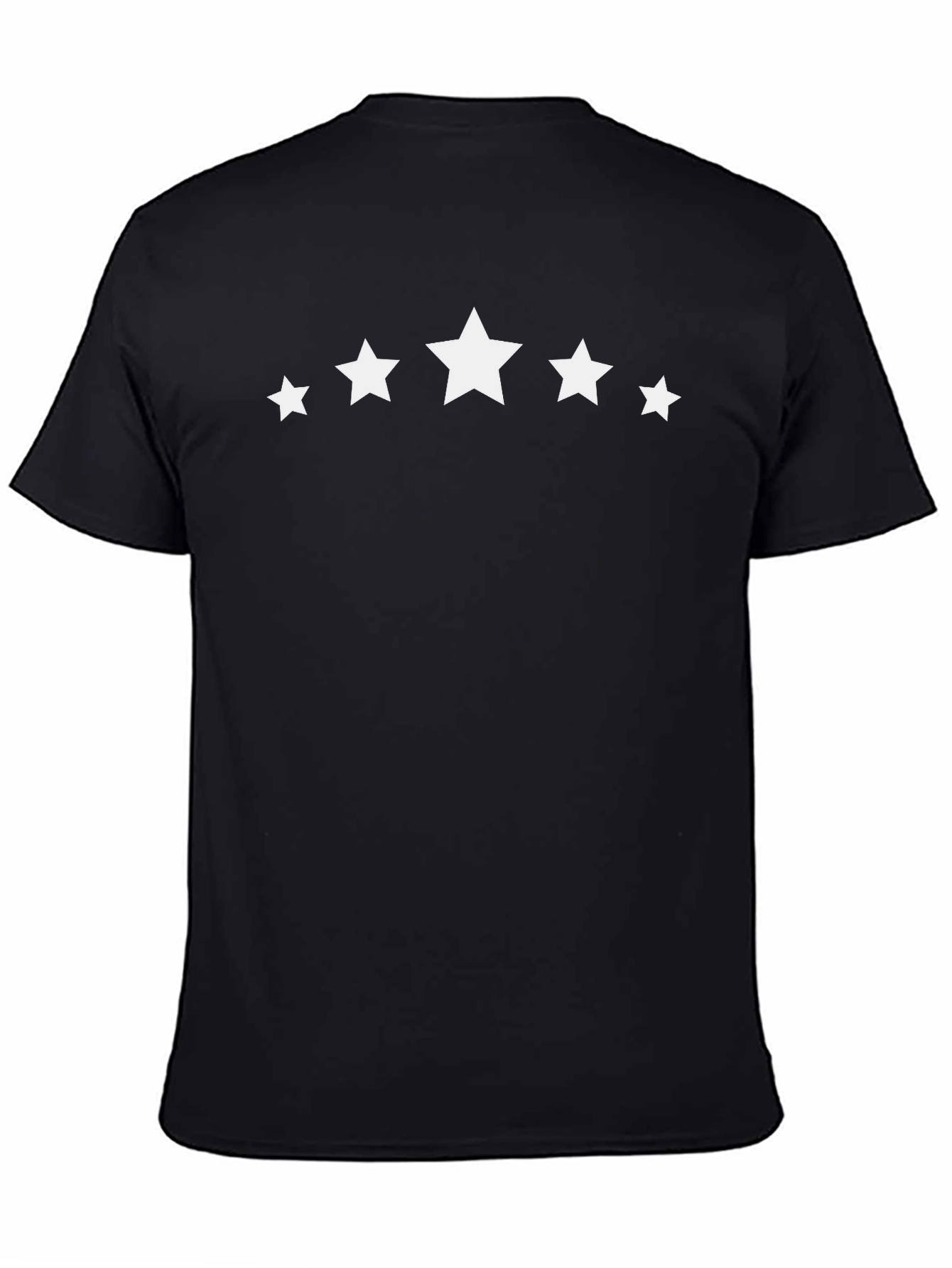 Five Star Black Tee - Classic Graphic T-Shirt