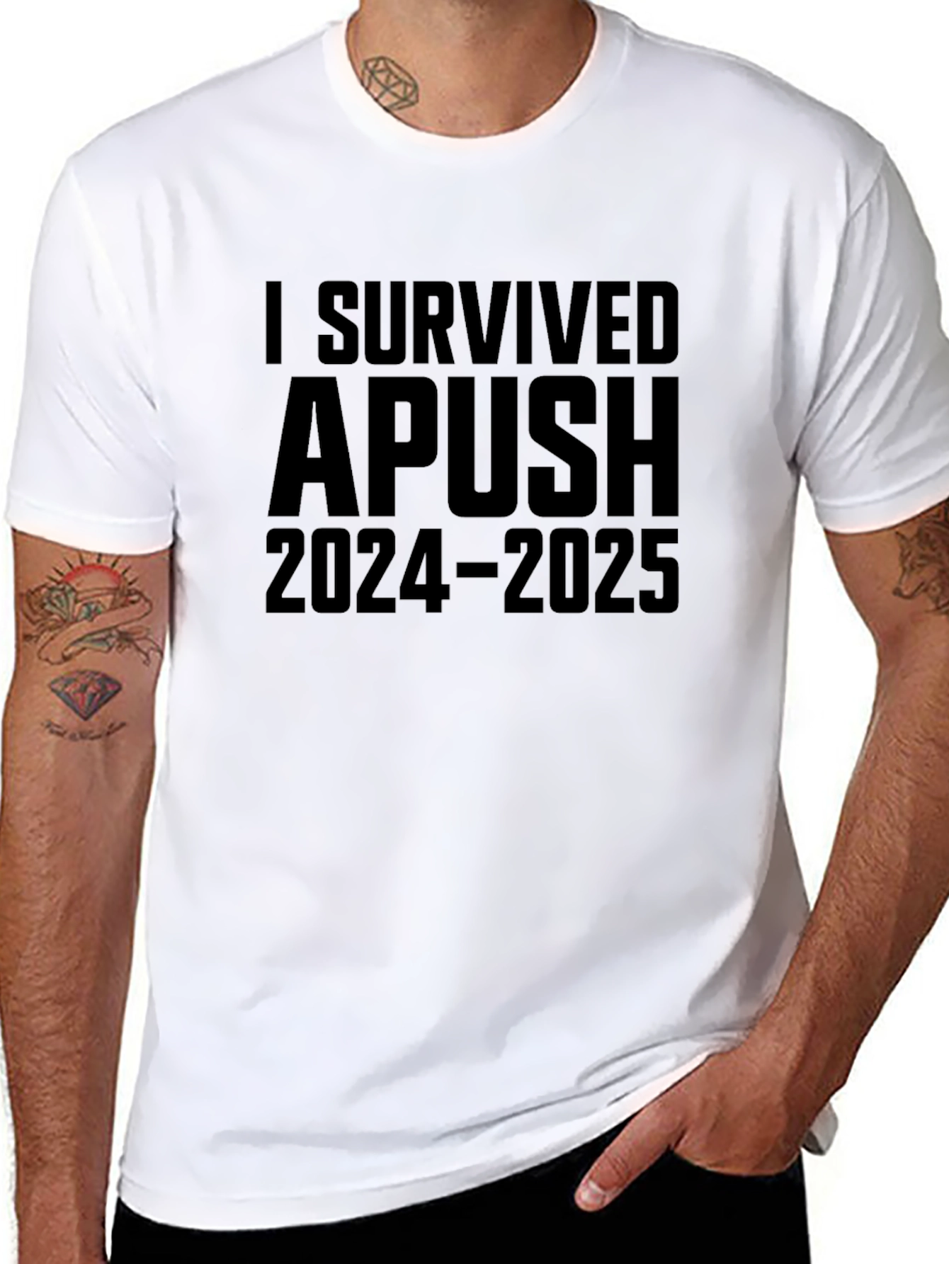I Survived APUSH 2024-2025 Black T-Shirt