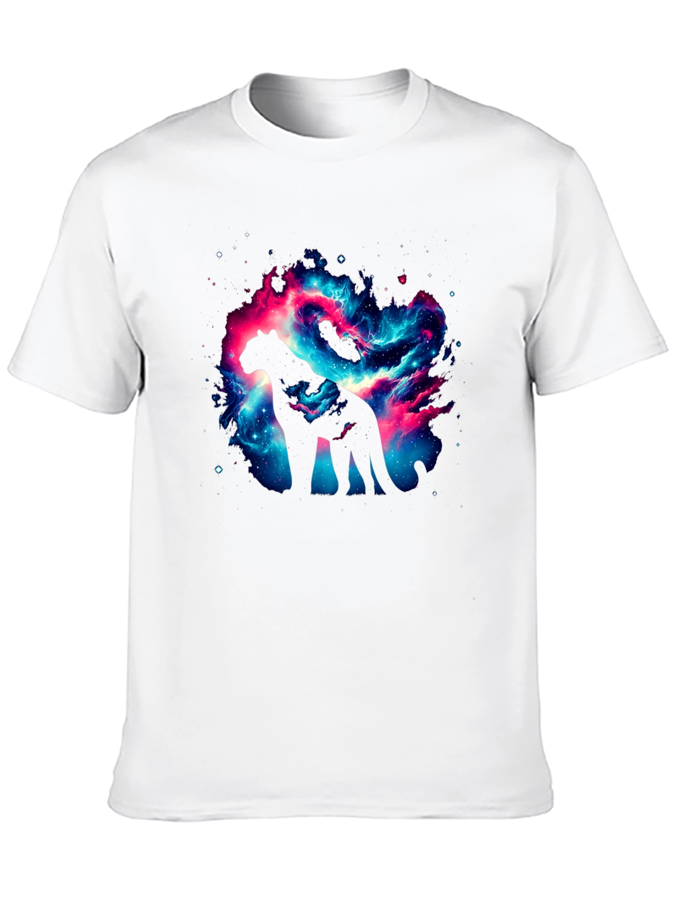 Galaxy Cat T-Shirt - Cosmic Panther Design