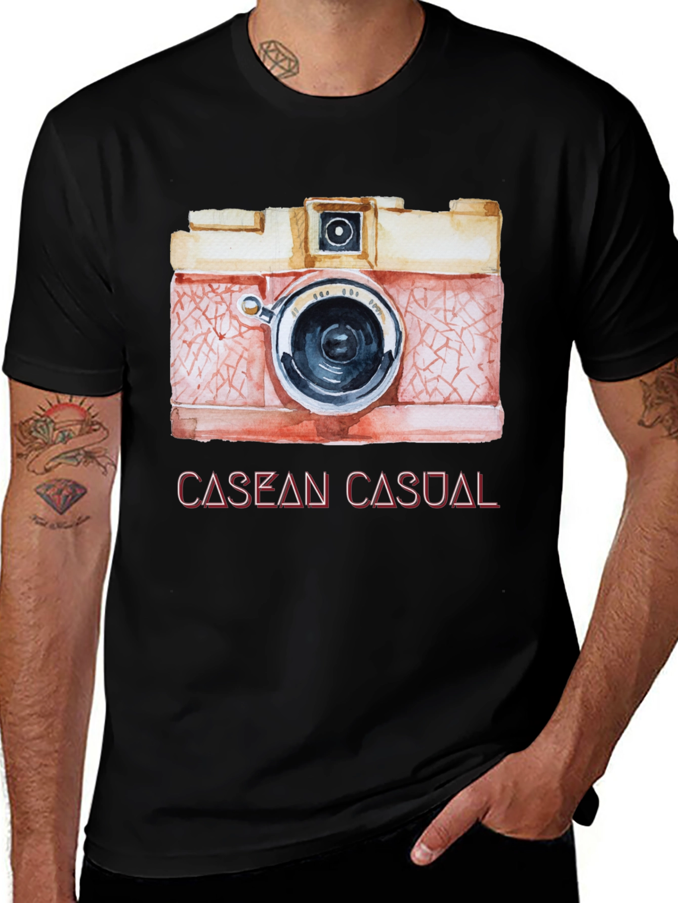 Retro Camera Graphic Tee - Casual Style