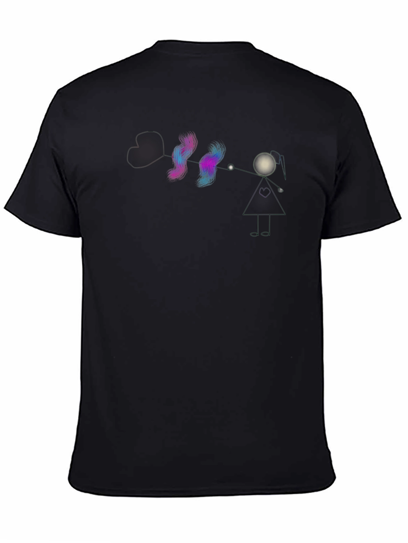 Abstract Galaxy Graphic Black T-Shirt