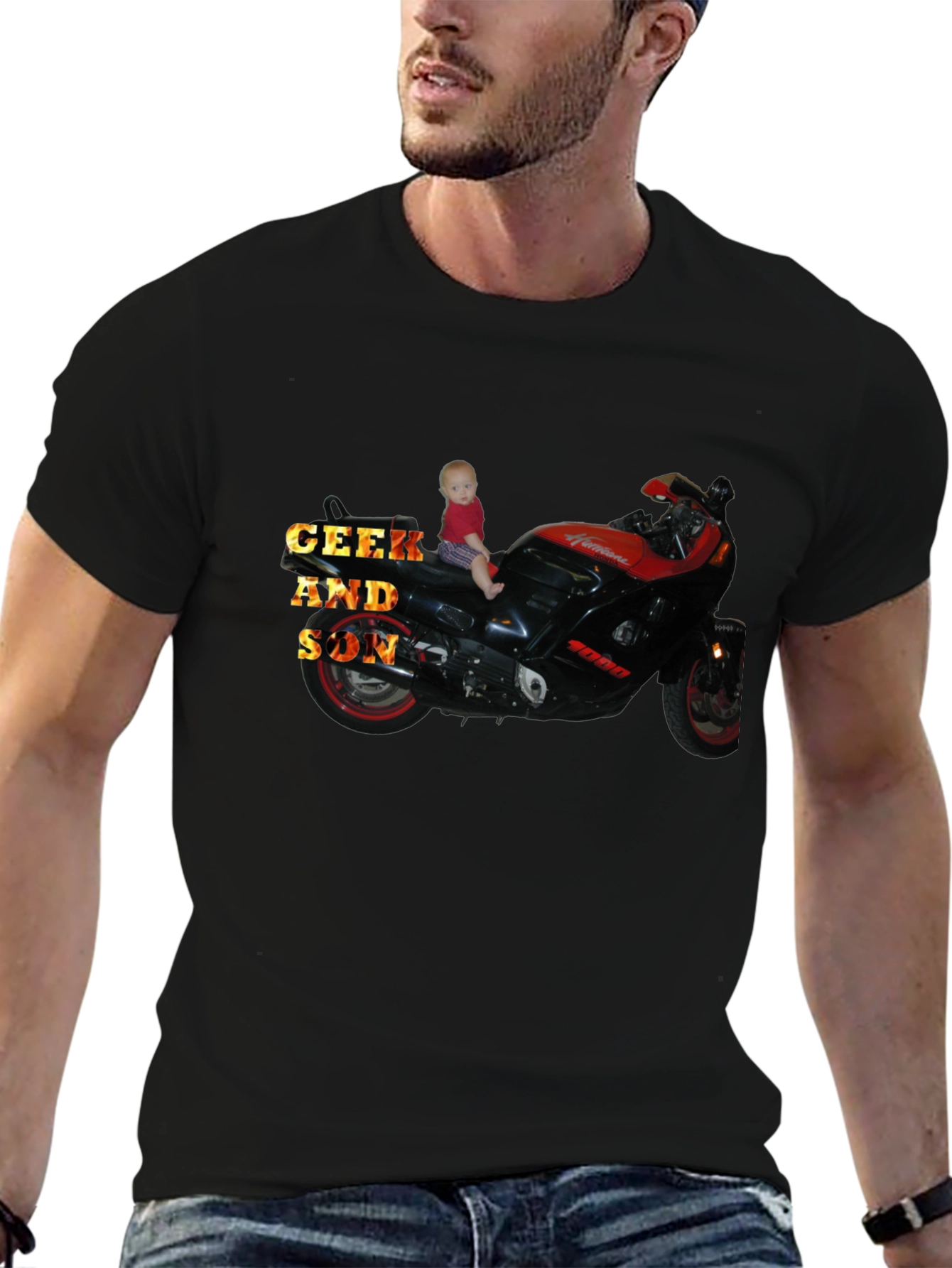 Geek and Son Motorcycle Graphic T-Shirt