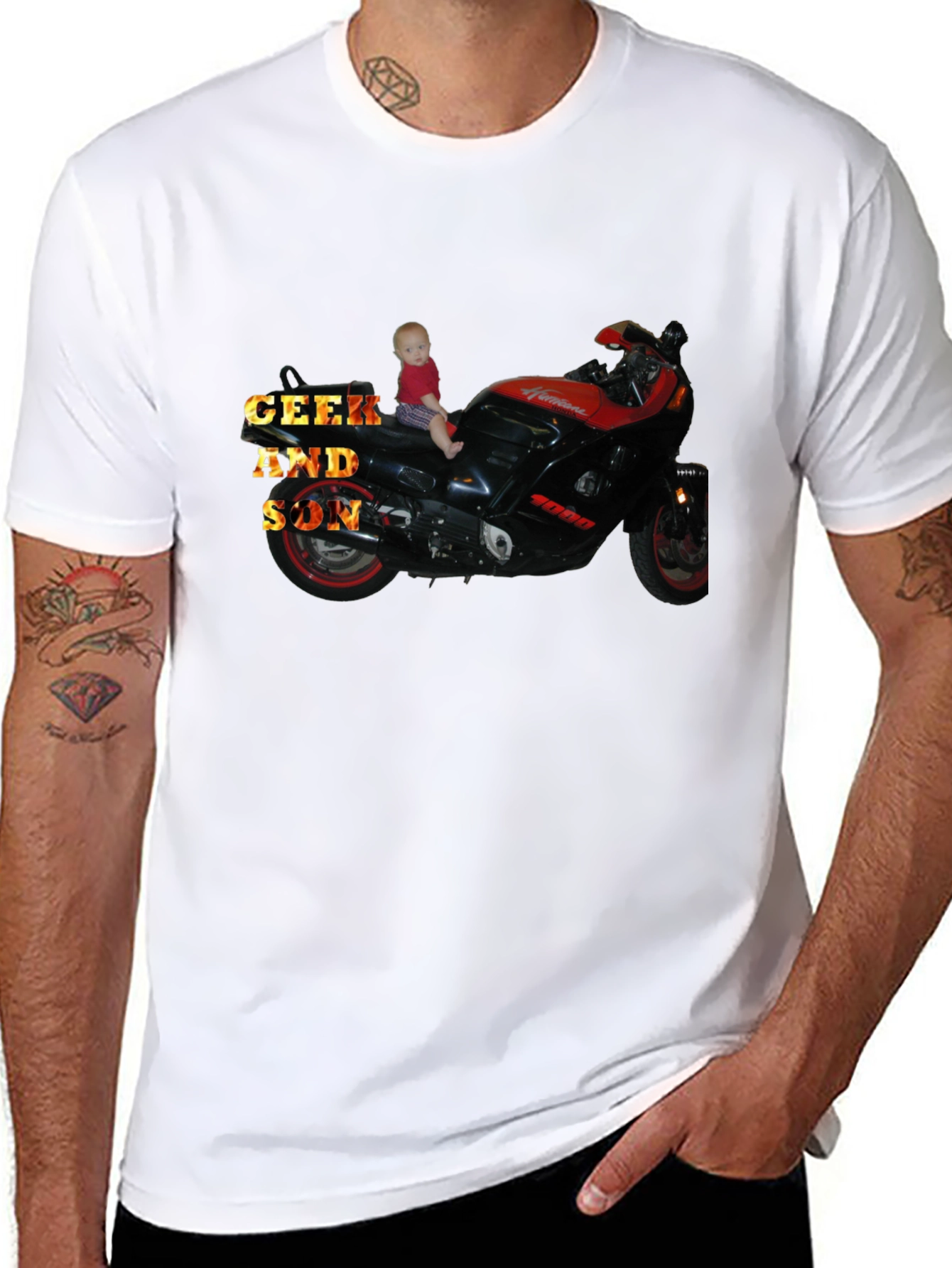 Geek and Son Motorcycle Graphic T-Shirt