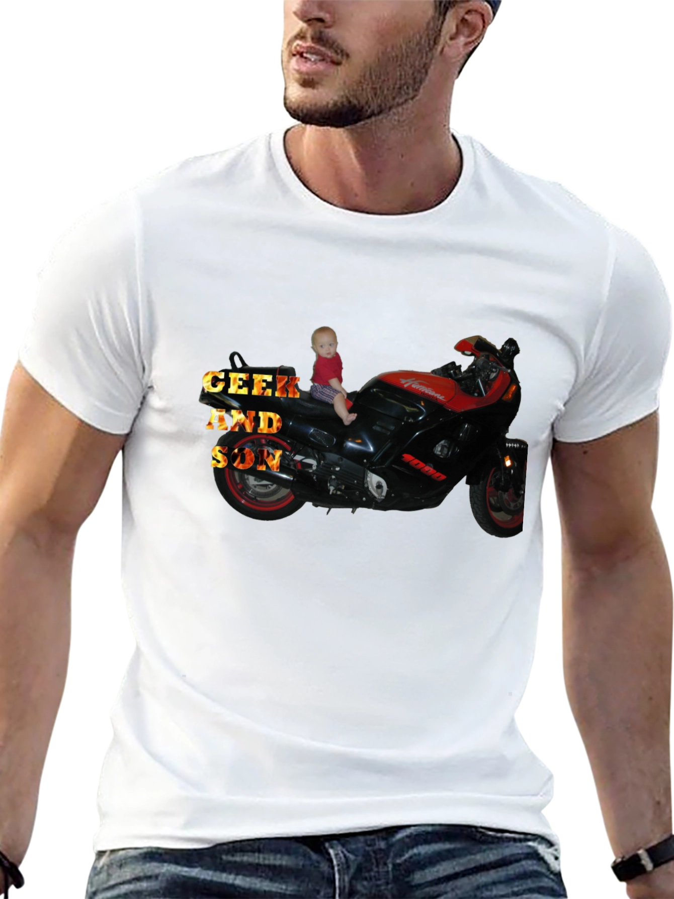 Geek and Son Motorcycle Graphic T-Shirt