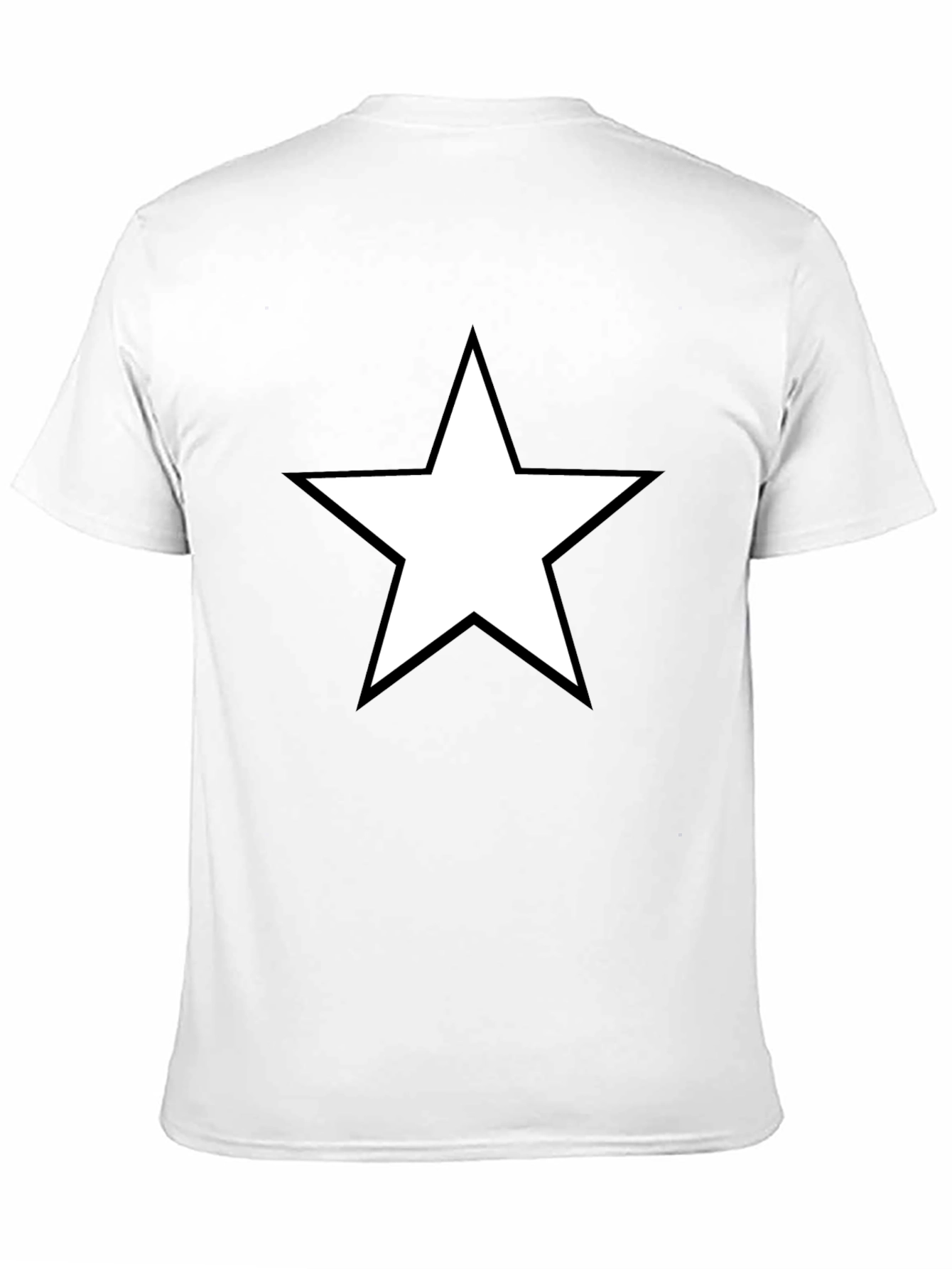 Star Graphic Tee - Bold Black Cotton Shirt