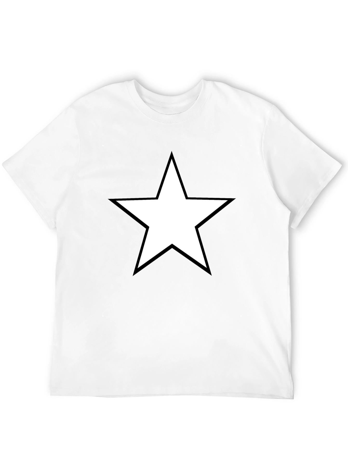 Star Graphic Tee - Bold Black Cotton Shirt