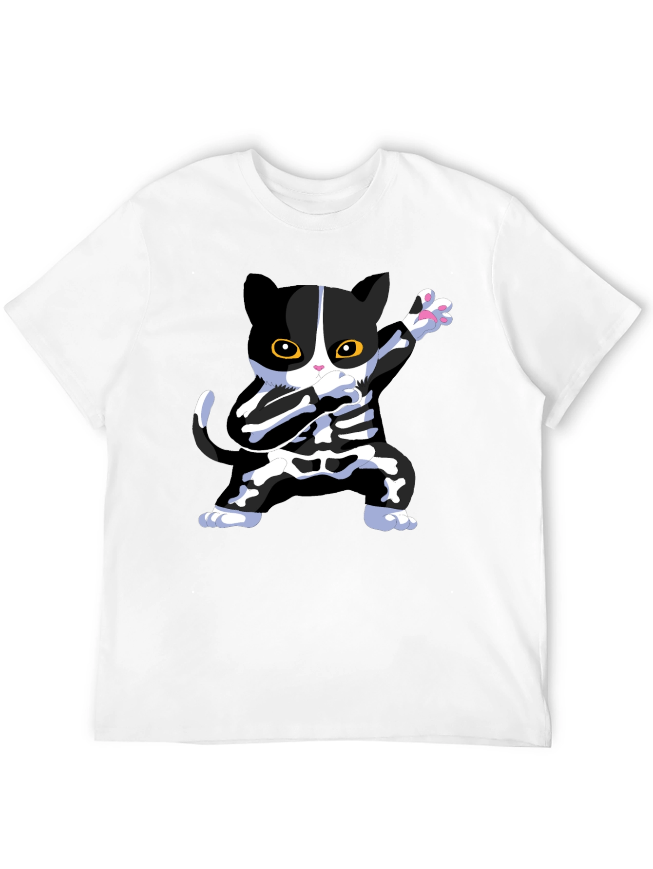 Halloween Dabbing Cat Skeleton T-Shirt