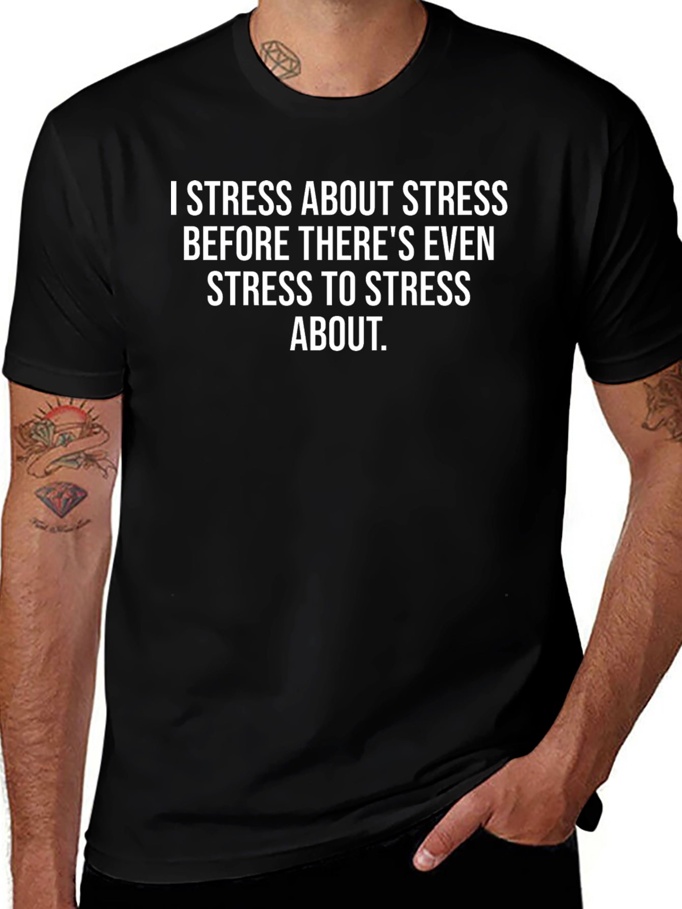 Funny Stress T-Shirt - I Stress About Stress