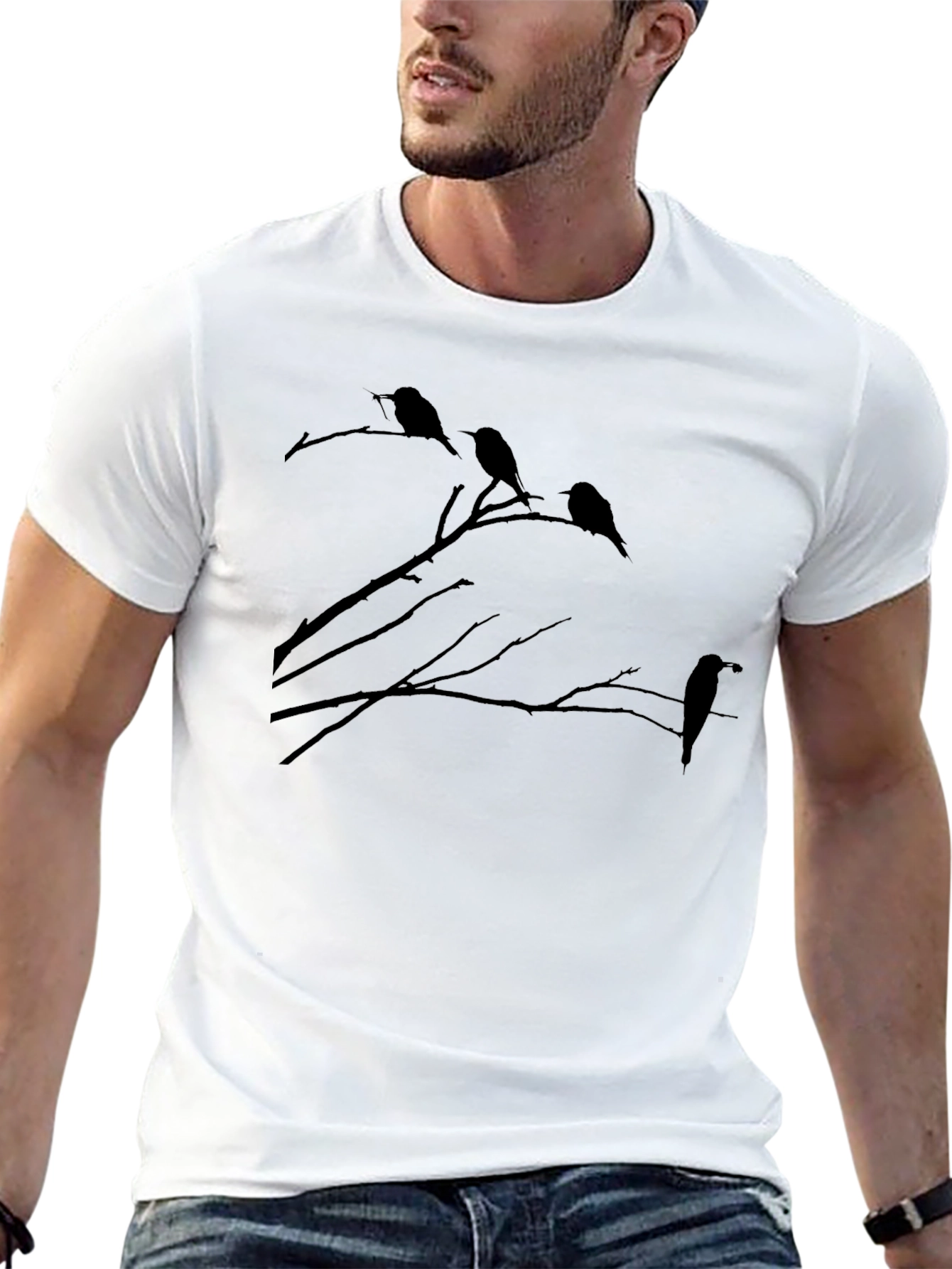 Raven Branch Graphic Tee - Mens Black T-Shirt