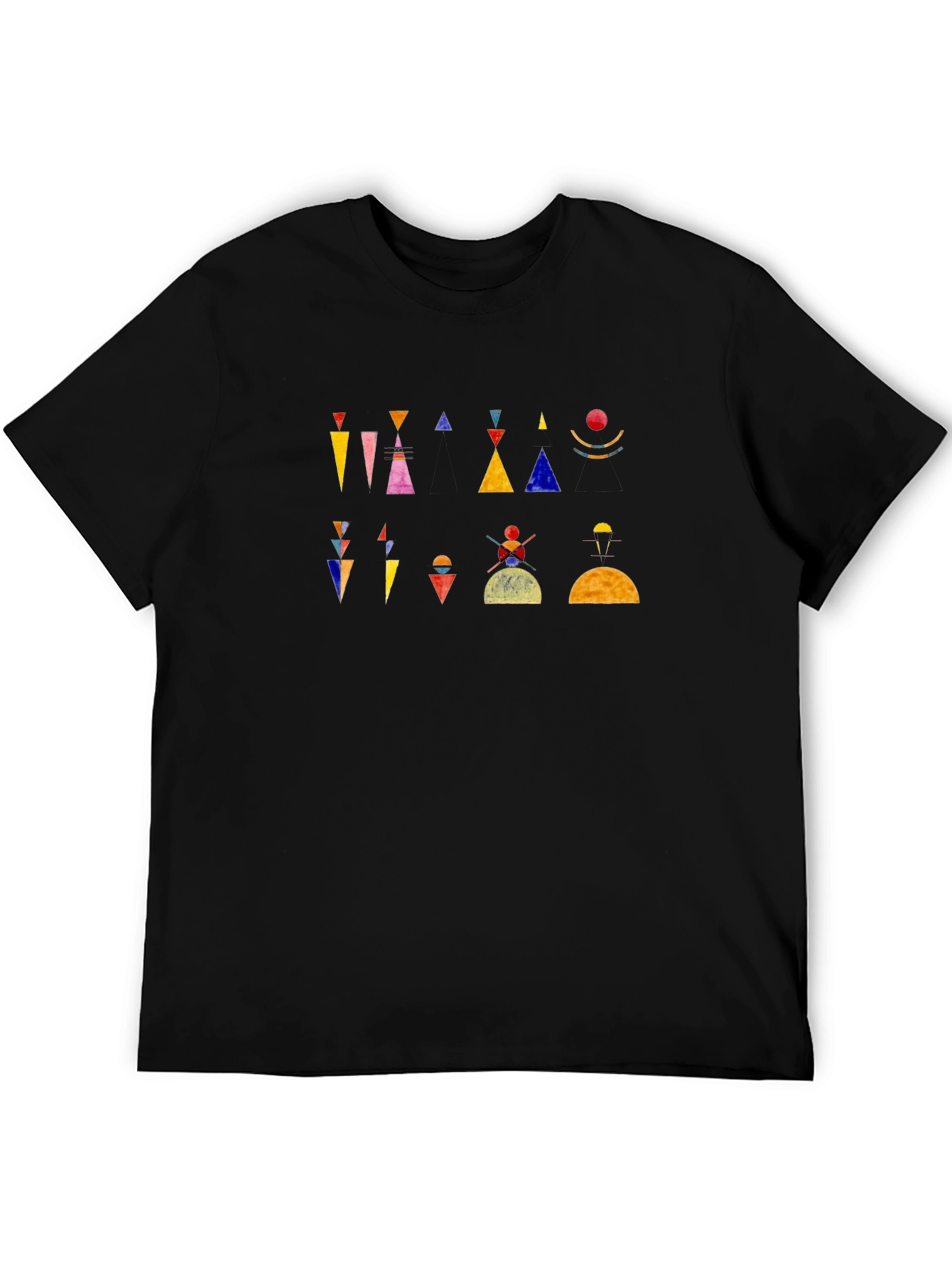 Abstract Geometric Art Black T-Shirt