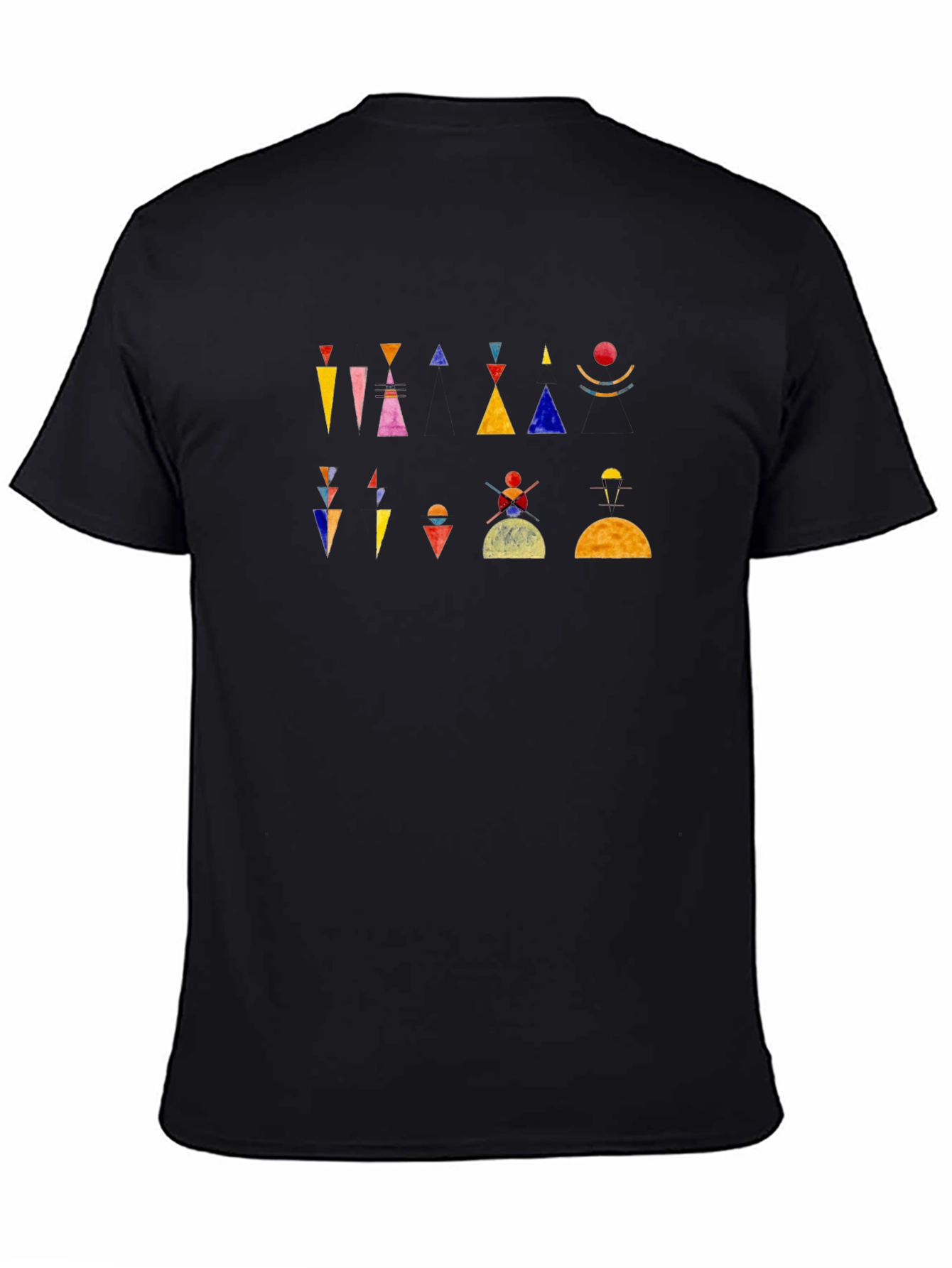 Abstract Geometric Art Black T-Shirt