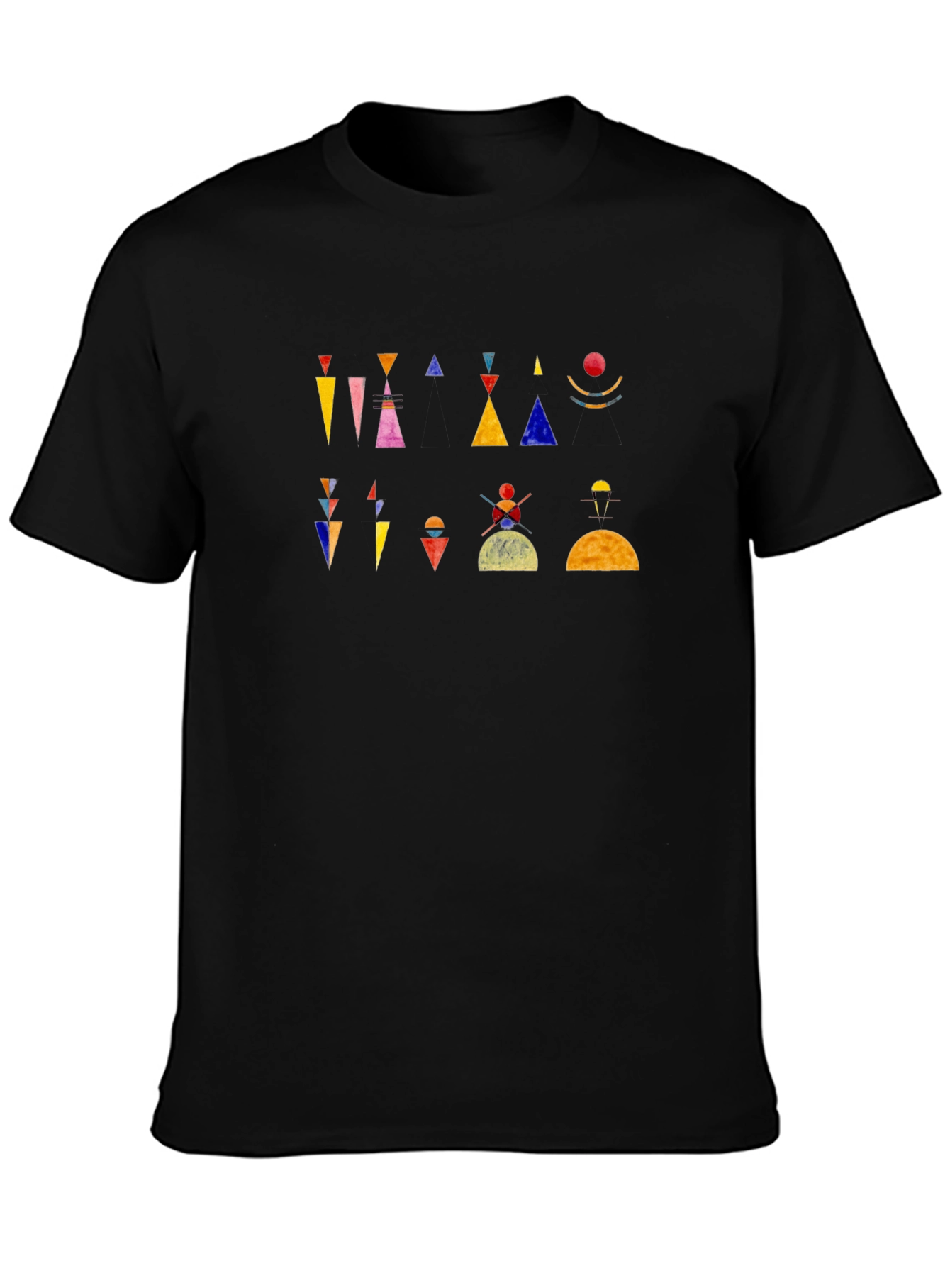Abstract Geometric Art Black T-Shirt