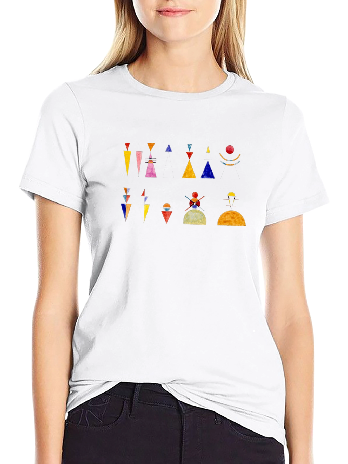 Abstract Geometric Art Black T-Shirt