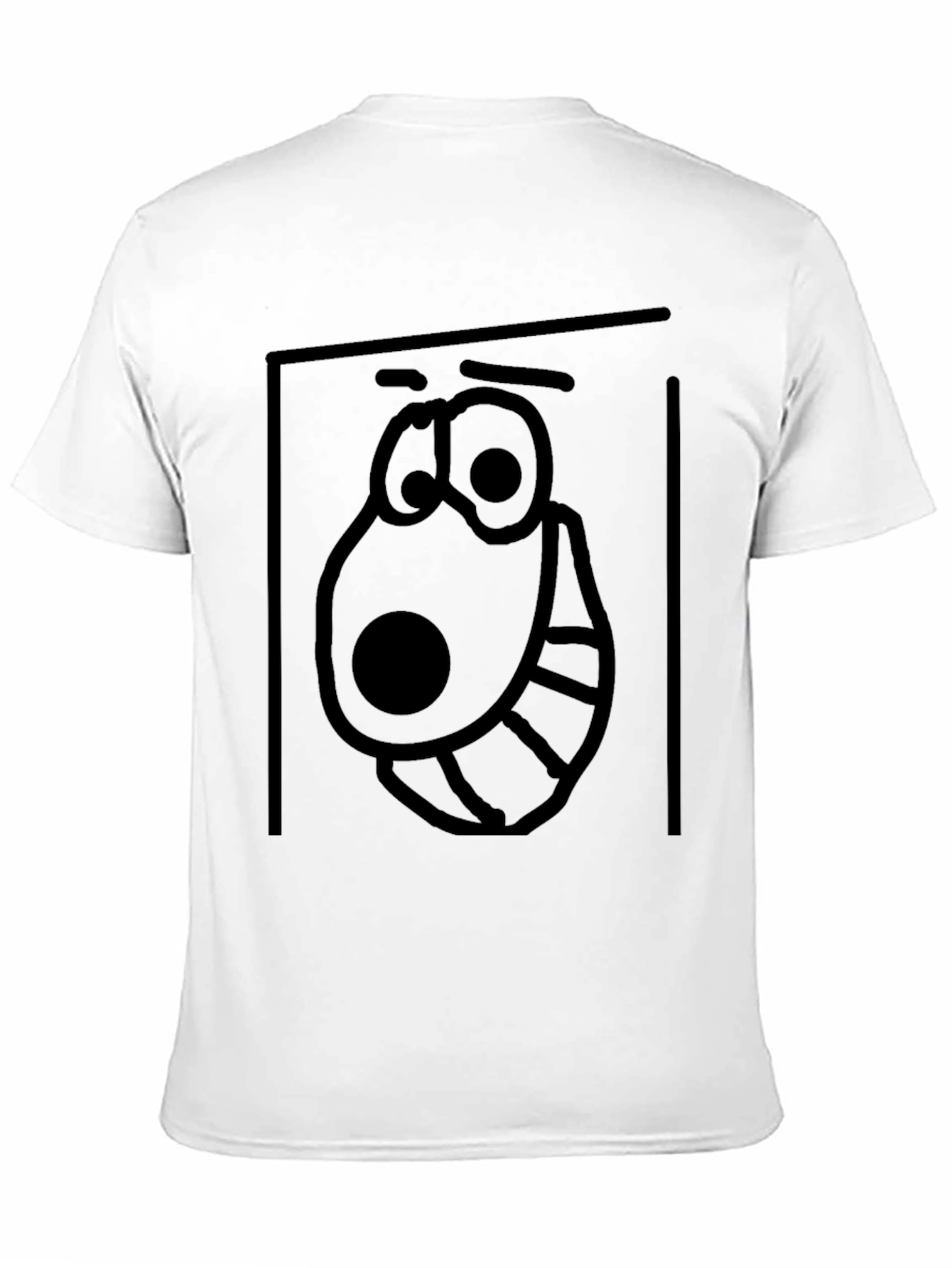Cartoon Face Graphic Tee - Black