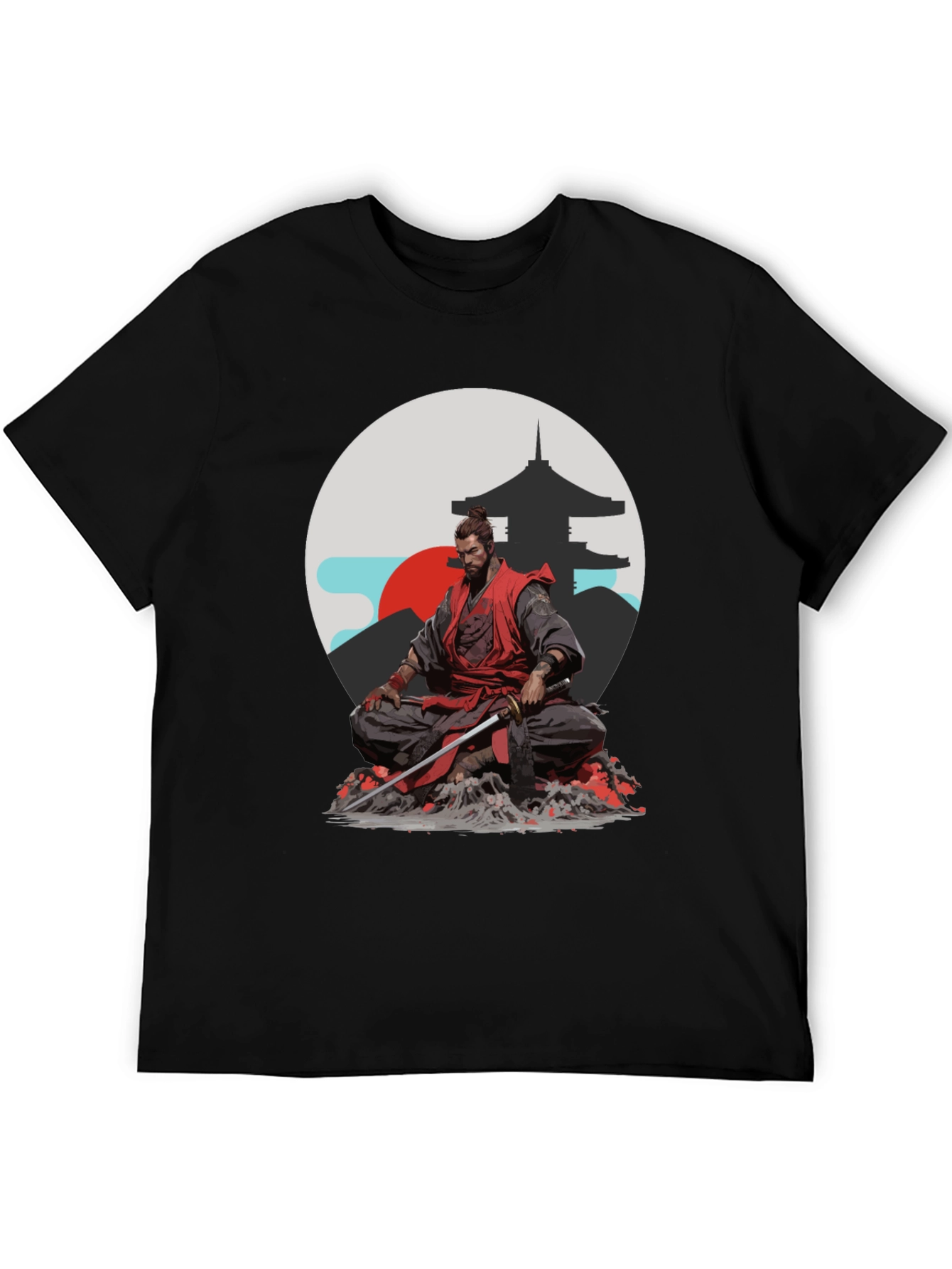 Samurai Graphic Tee - Japanese Warrior Style