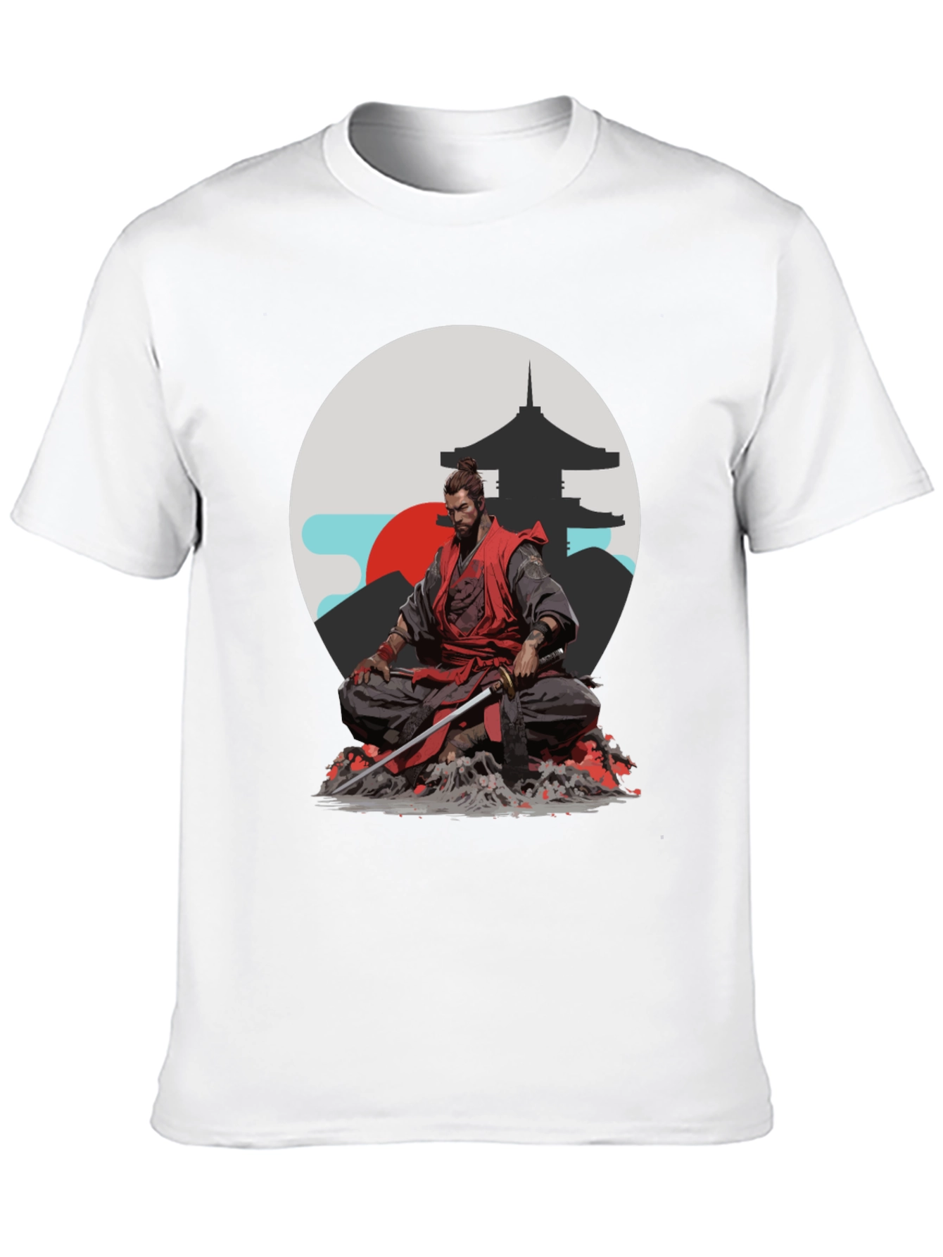 Samurai Graphic Tee - Japanese Warrior Style