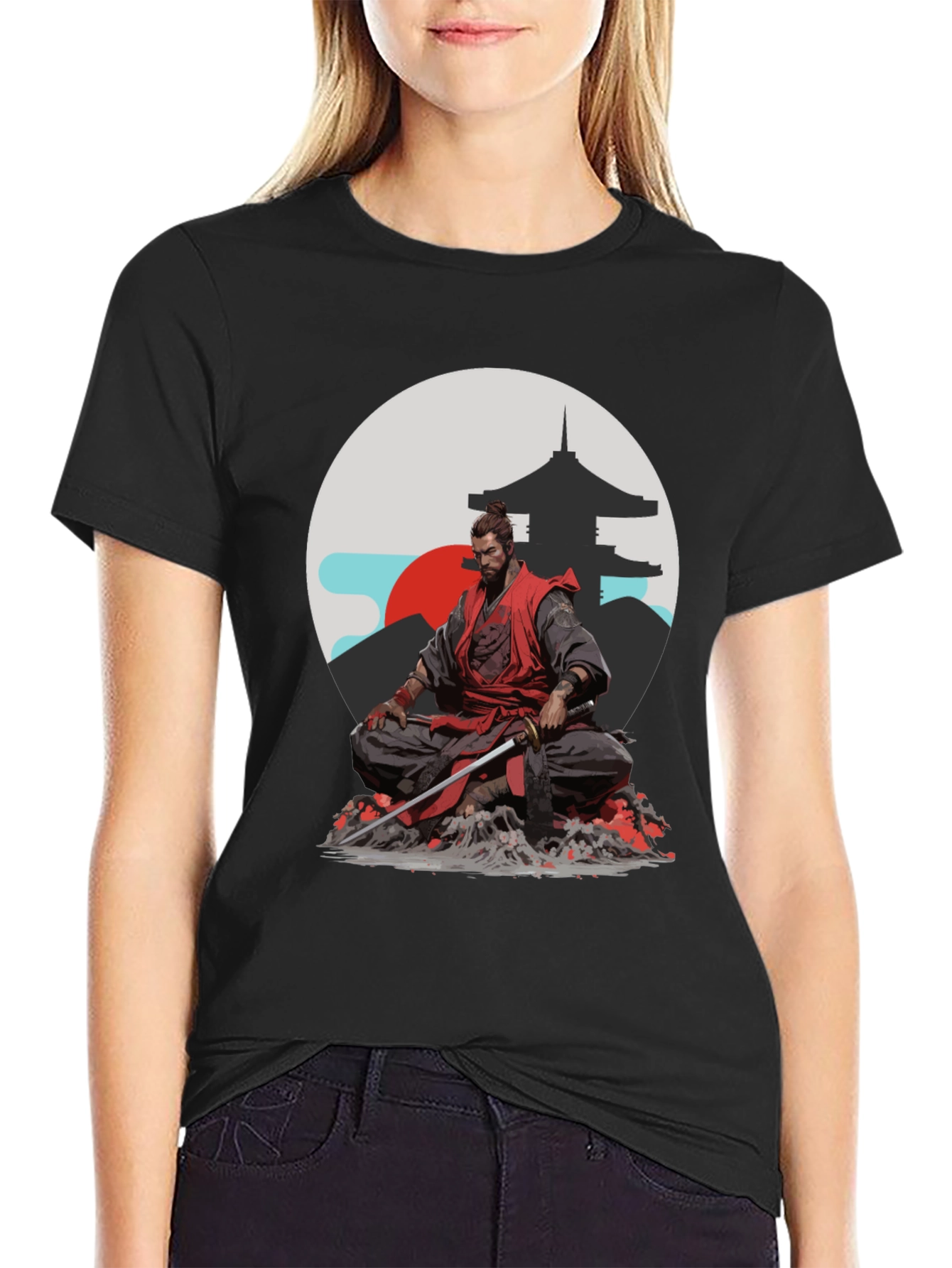 Samurai Graphic Tee - Japanese Warrior Style
