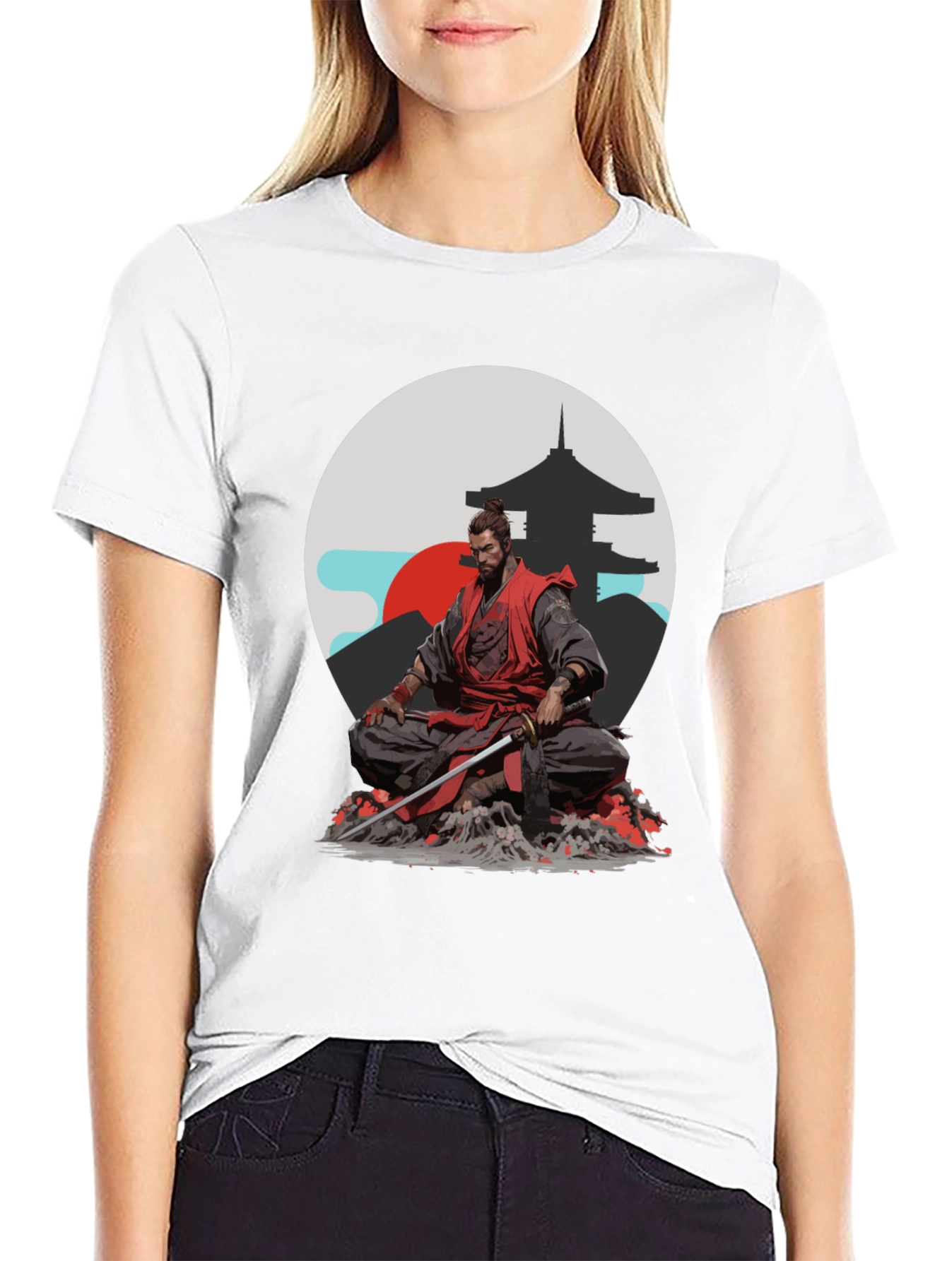 Samurai Graphic Tee - Japanese Warrior Style
