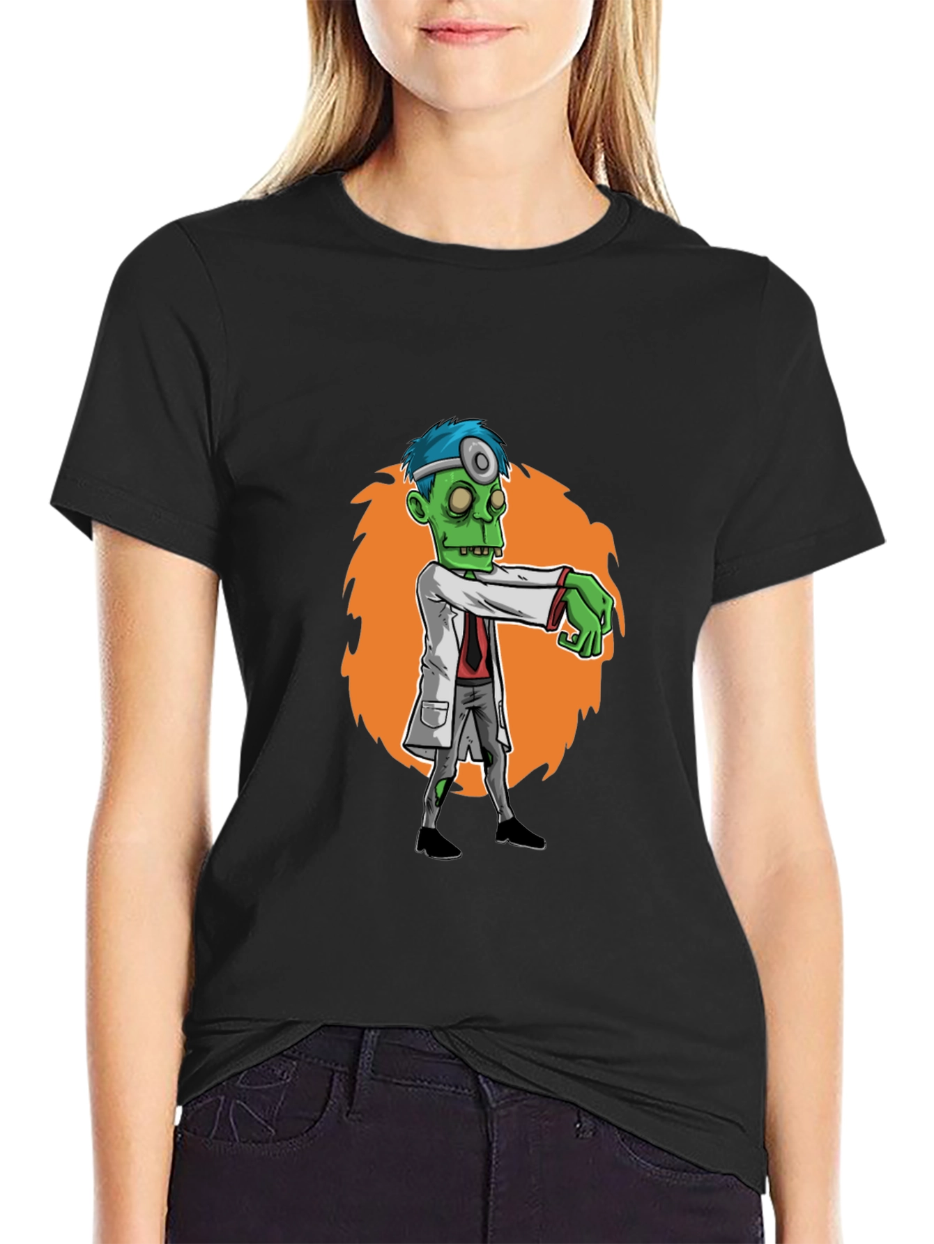 Zombie Doctor Graphic Print T-Shirt