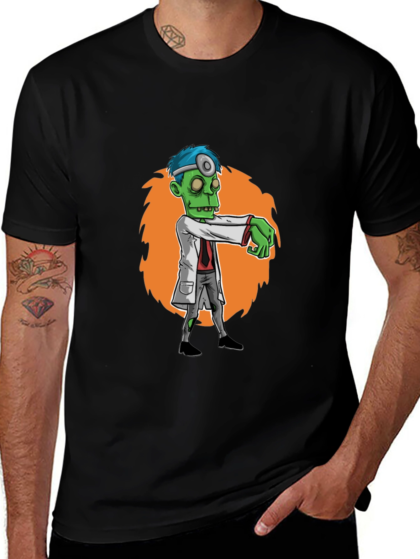 Zombie Doctor Graphic Print T-Shirt