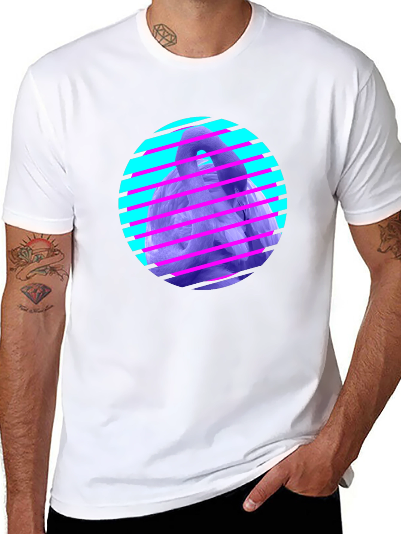 Retro Vaporwave Gorilla Graphic Tee