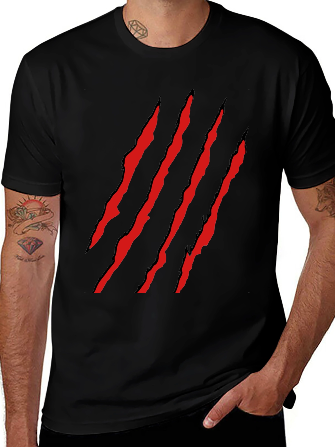 Claw Slash Graphic Tee - Mens Black T-Shirt
