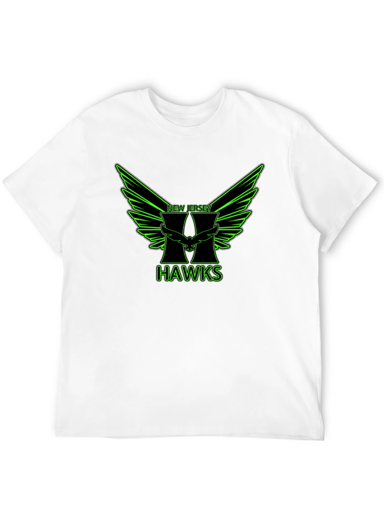 New Jersey Hawks Graphic Tee - Black Cotton