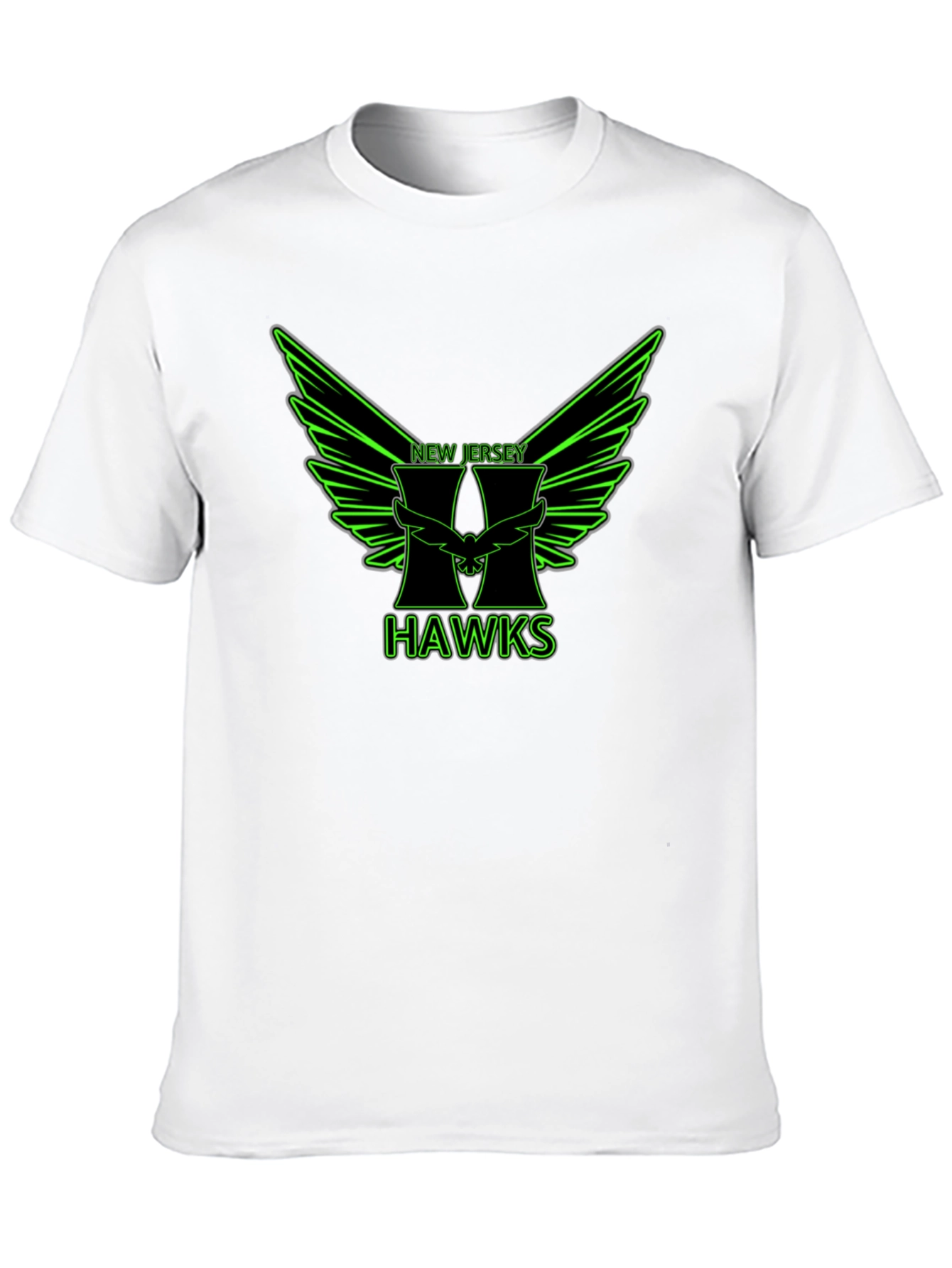 New Jersey Hawks Graphic Tee - Black Cotton