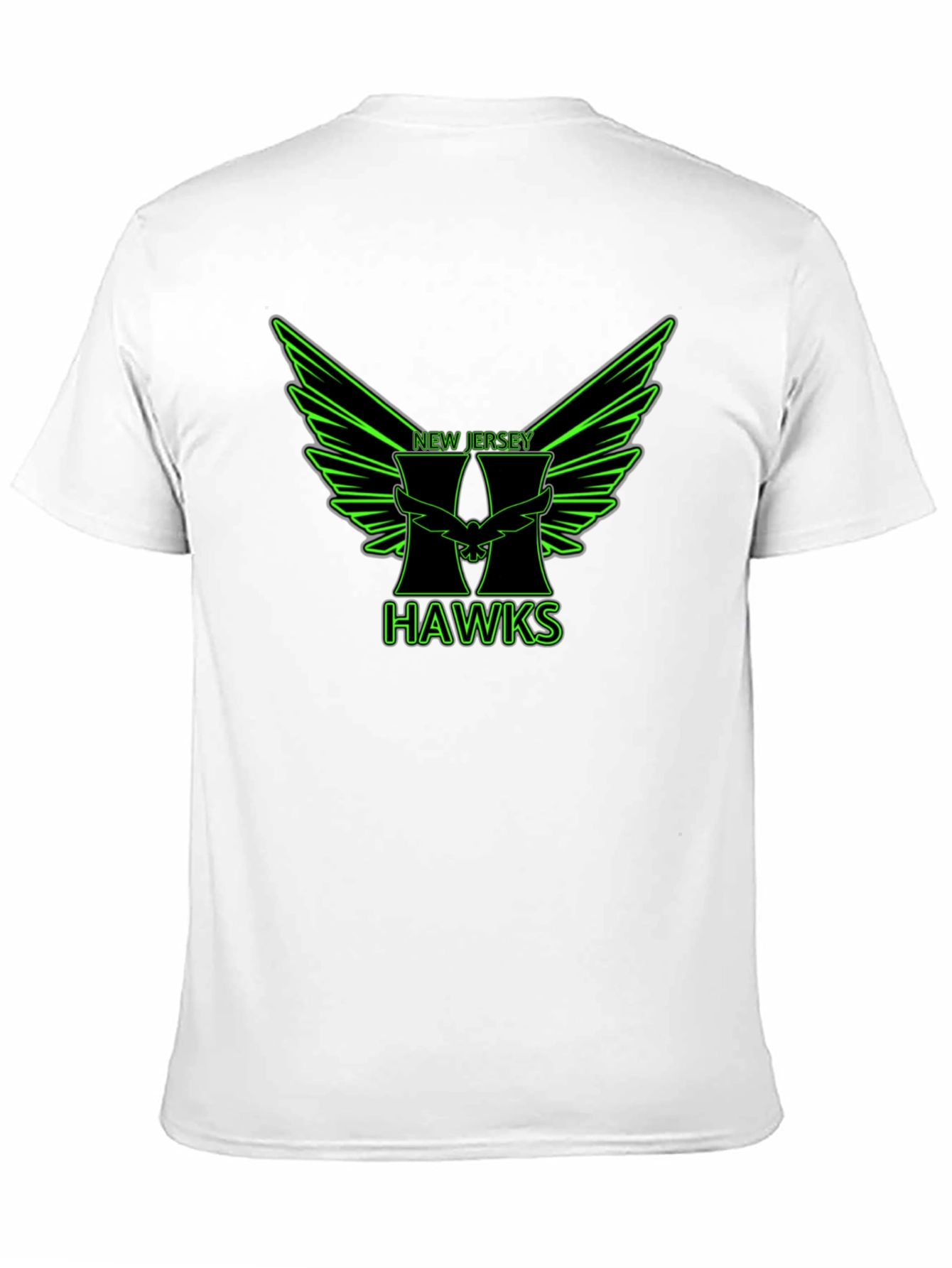 New Jersey Hawks Graphic Tee - Black Cotton