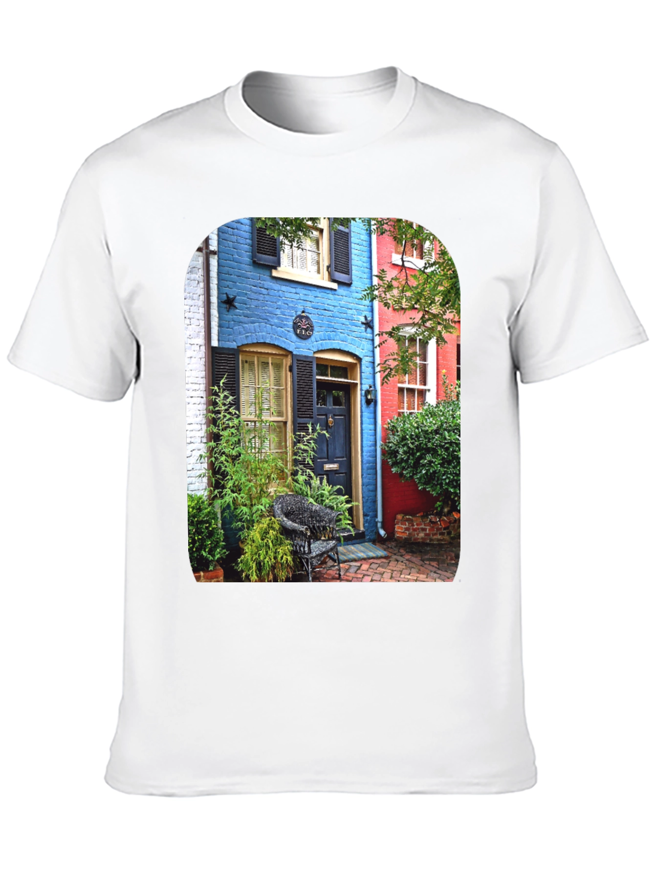 Colorful Buildings Graphic T-Shirt