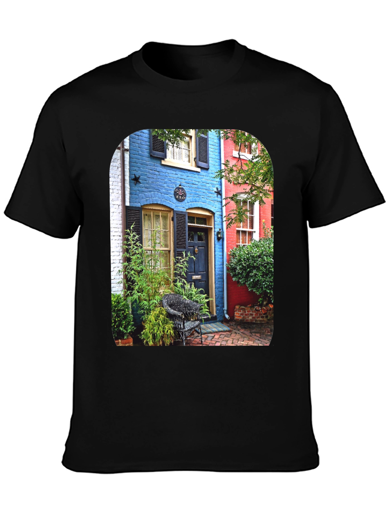 Colorful Buildings Graphic T-Shirt