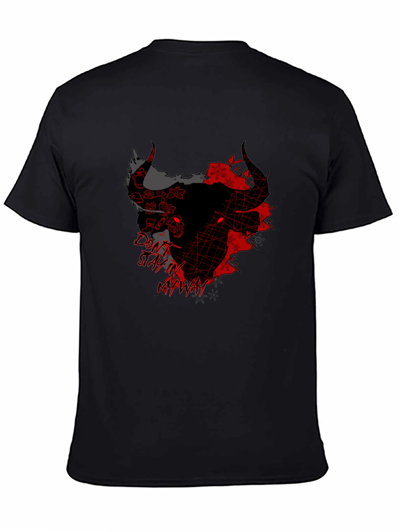 Edgy Graphic Print Crew Neck T-Shirt