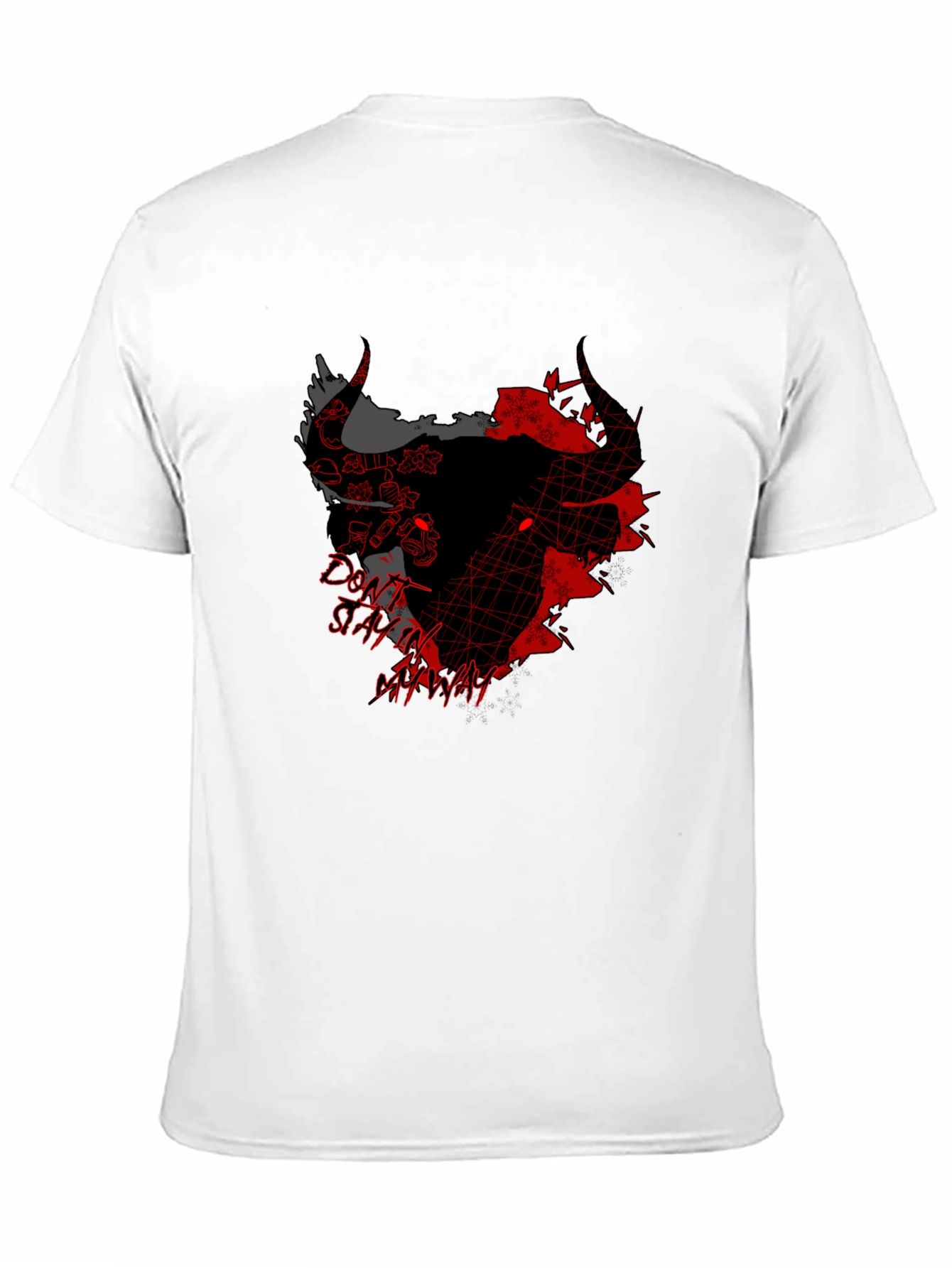 Edgy Graphic Print Crew Neck T-Shirt