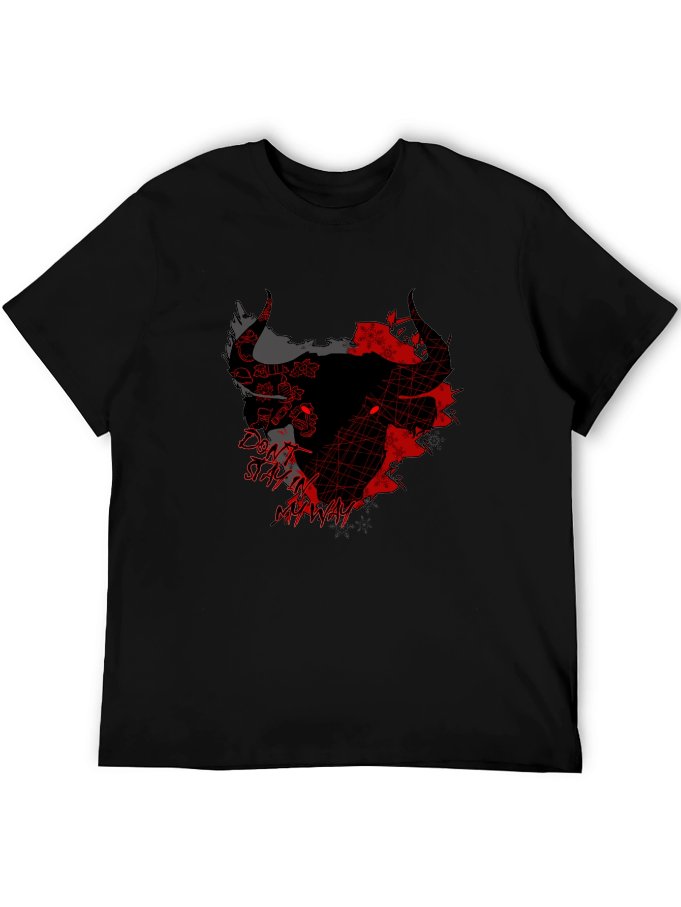 Edgy Graphic Print Crew Neck T-Shirt
