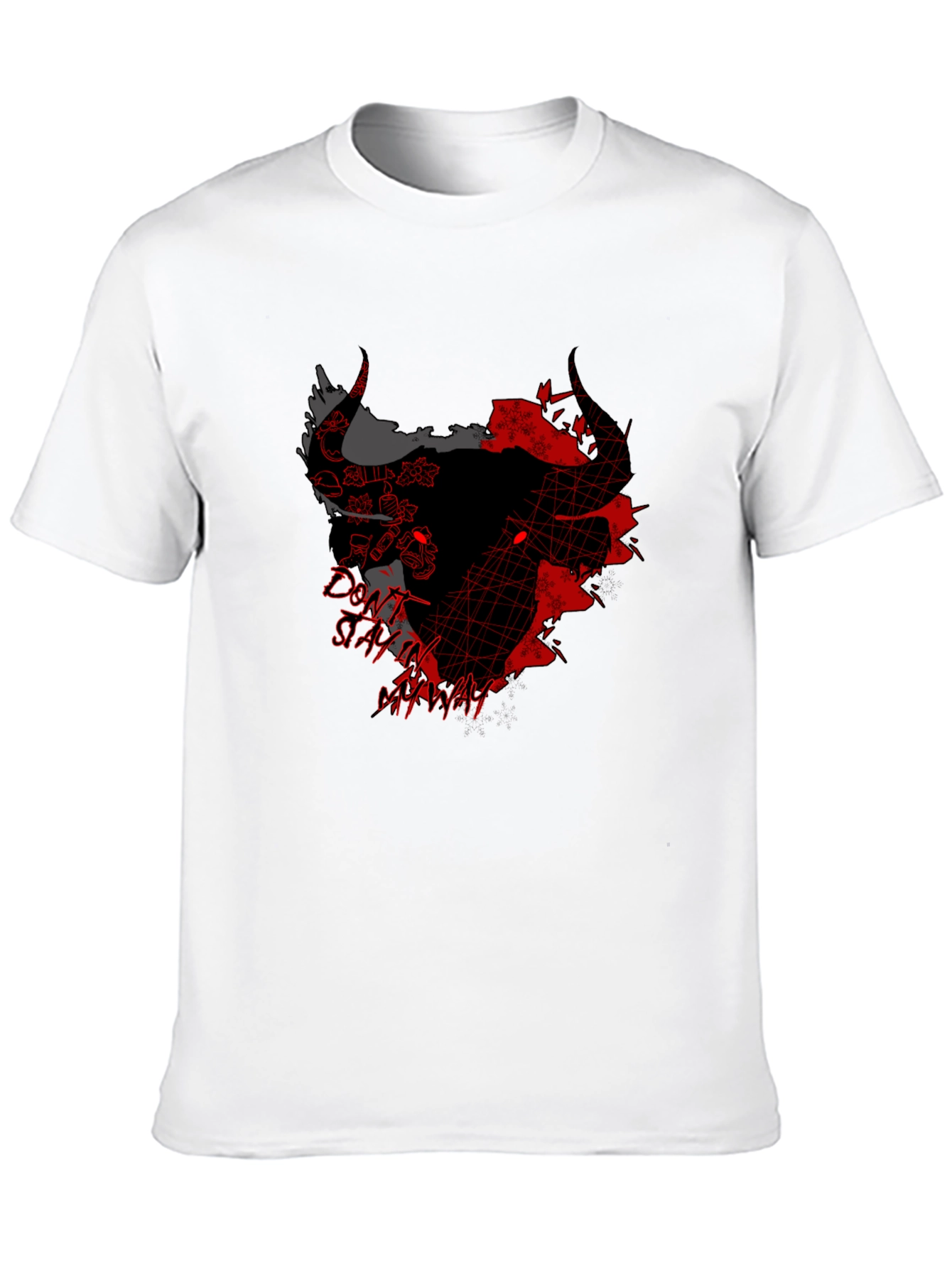 Edgy Graphic Print Crew Neck T-Shirt
