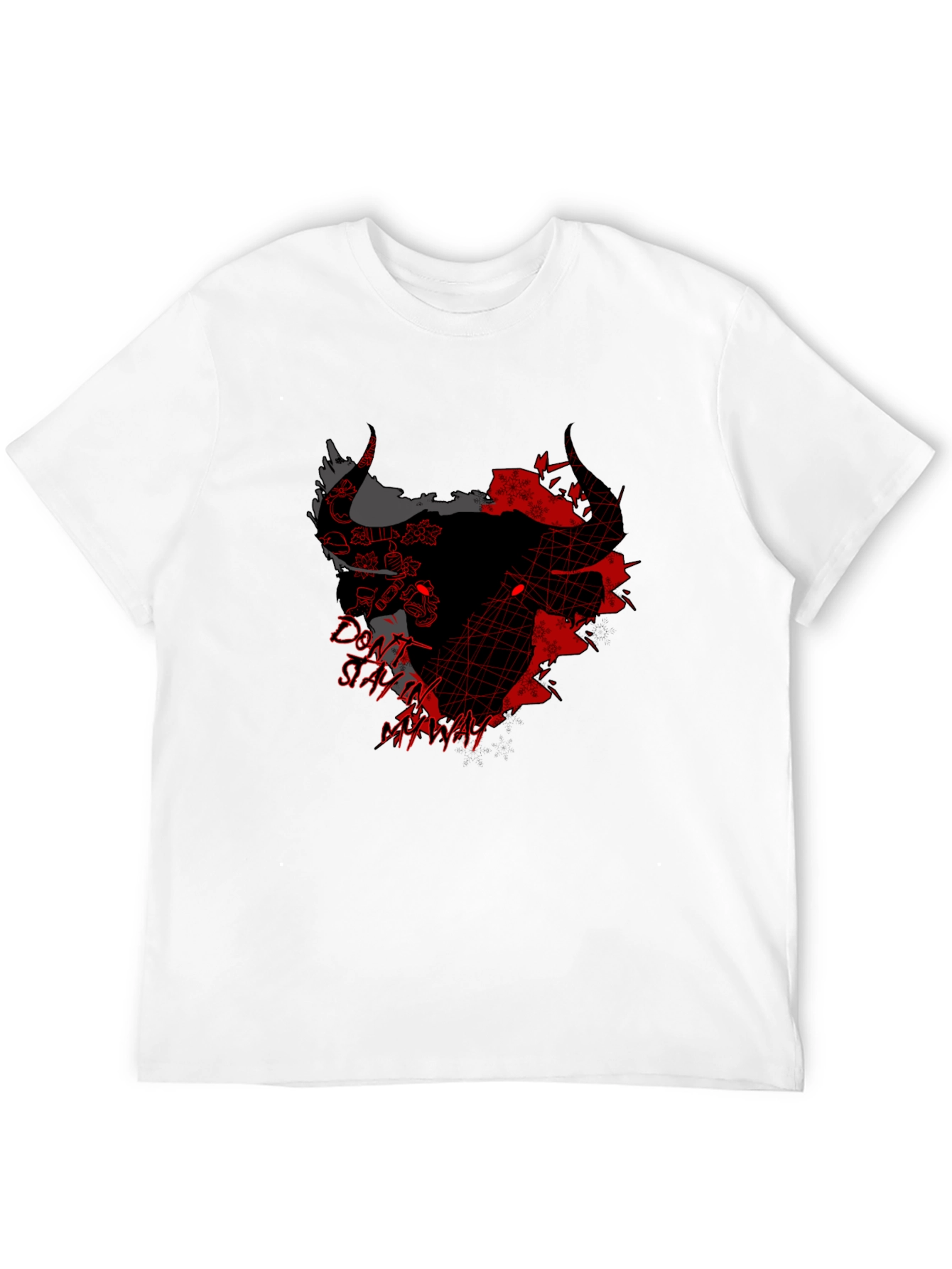 Edgy Graphic Print Crew Neck T-Shirt