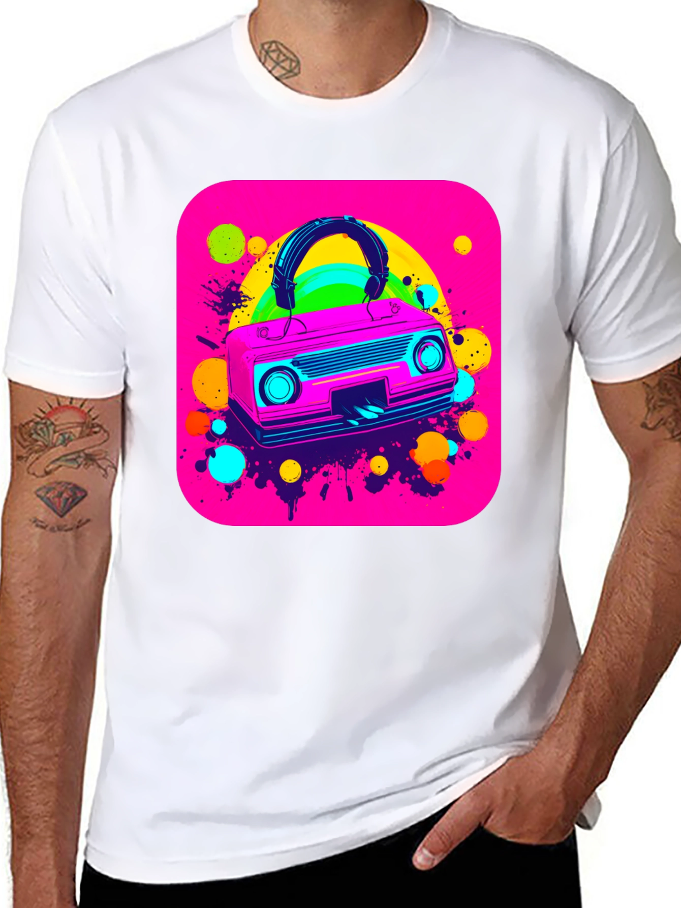 Retro 80s Boombox Graphic Tee