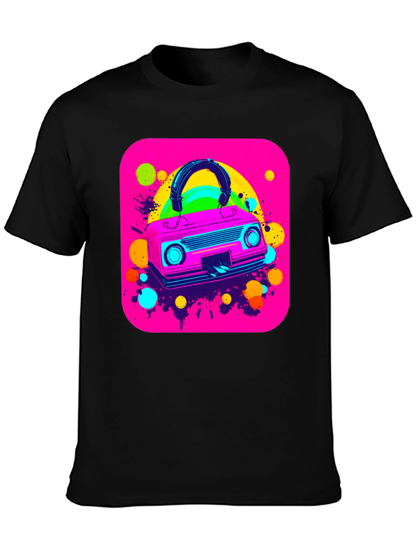 Retro 80s Boombox Graphic Tee