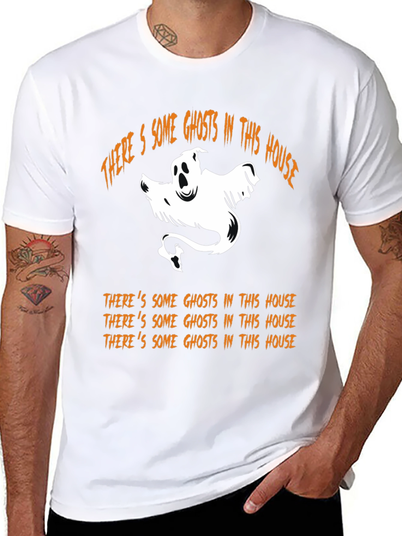 Halloween Ghost Graphic T-Shirt - Spooky Season Tee