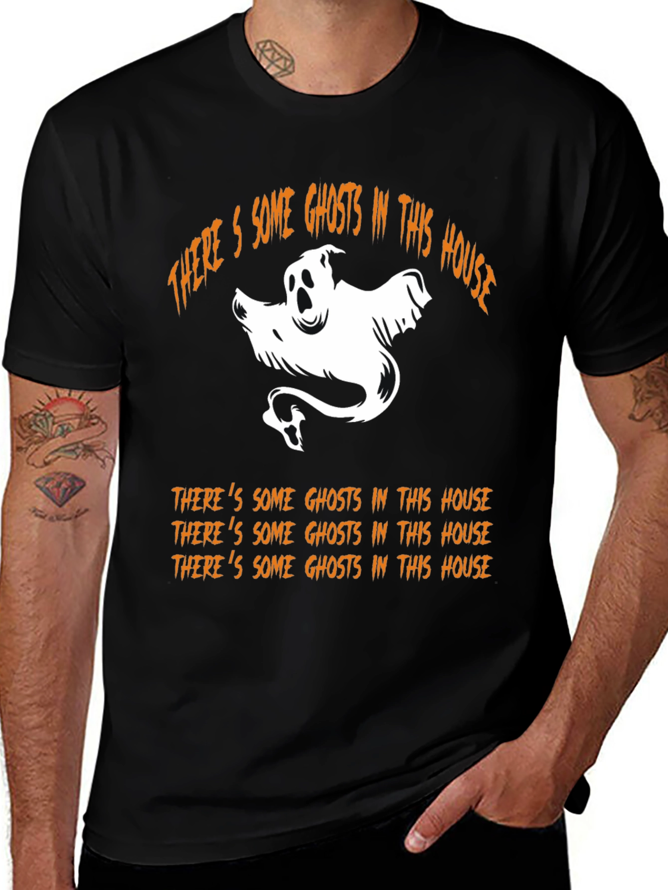 Halloween Ghost Graphic T-Shirt - Spooky Season Tee