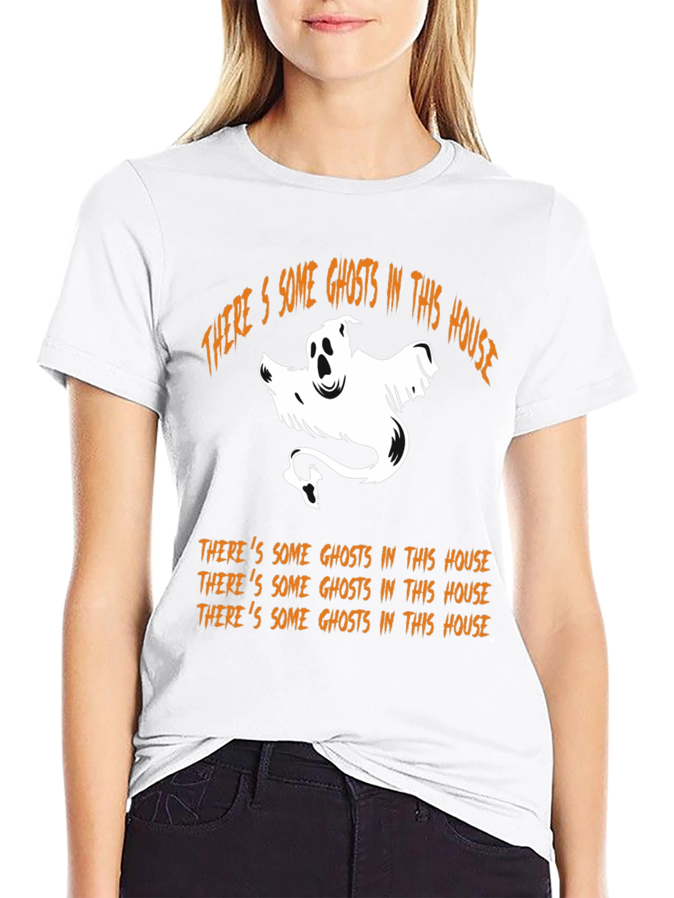 Halloween Ghost Graphic T-Shirt - Spooky Season Tee