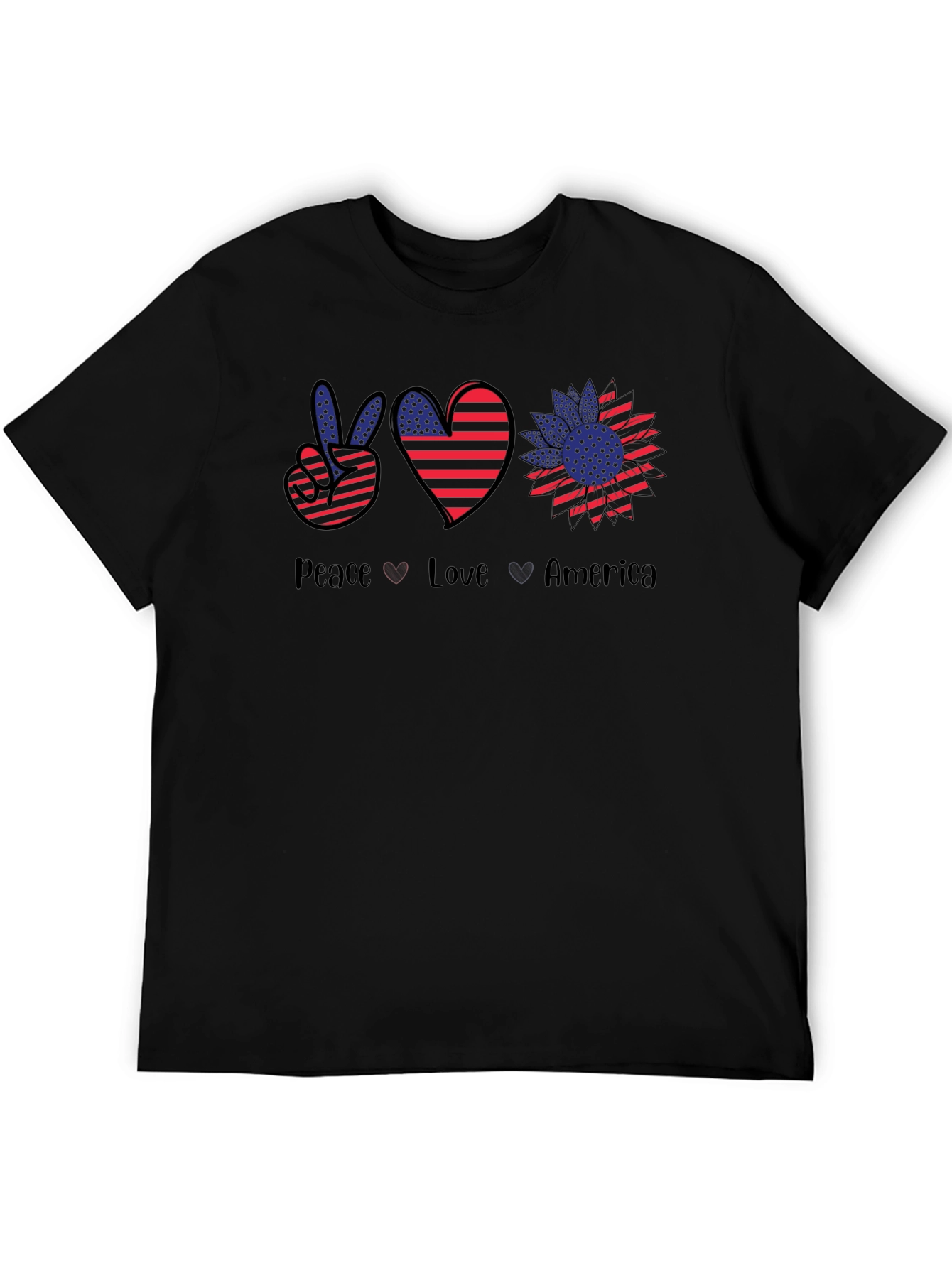 Peace Love America Graphic T-Shirt