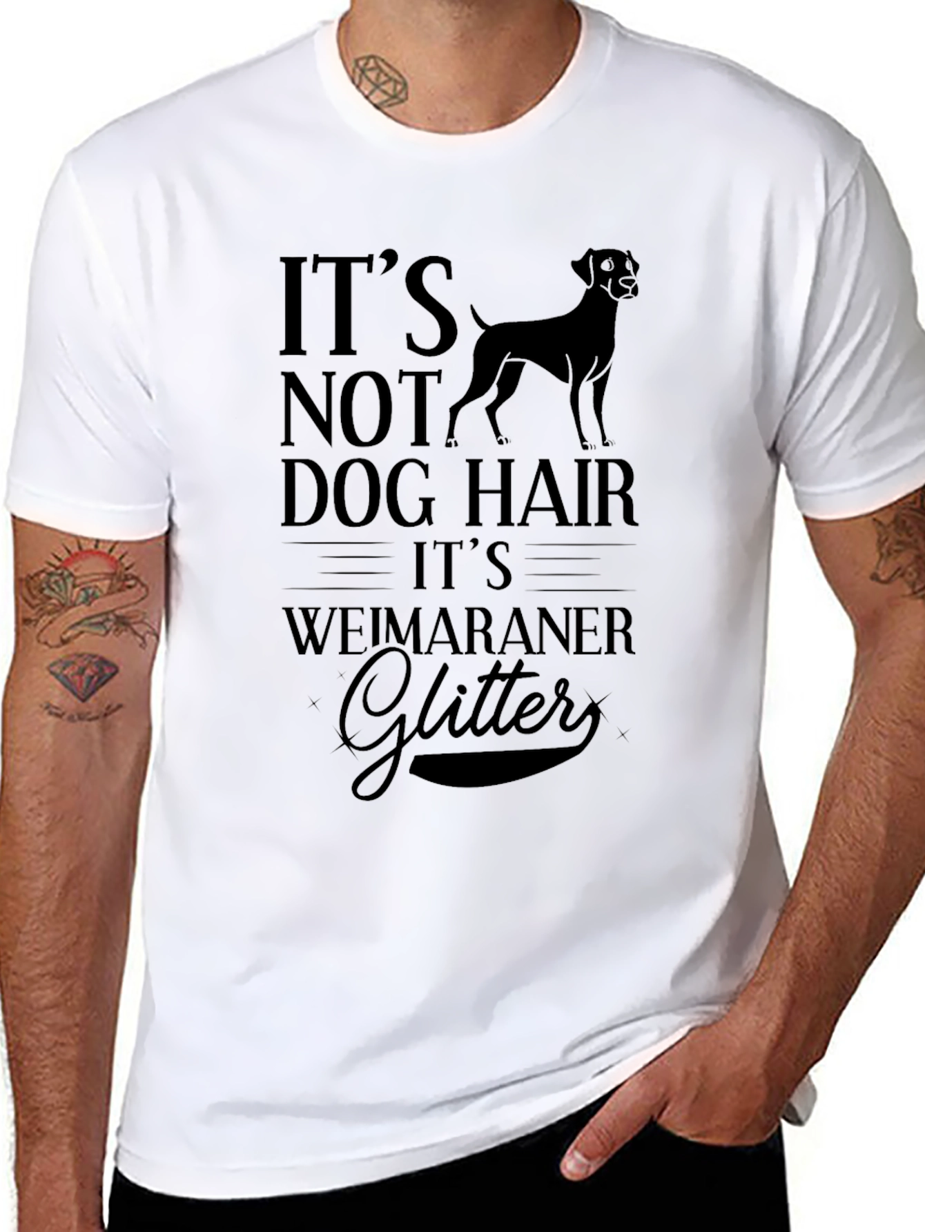 Its Weimaraner Glitter T-Shirt - Dog Lover Tee